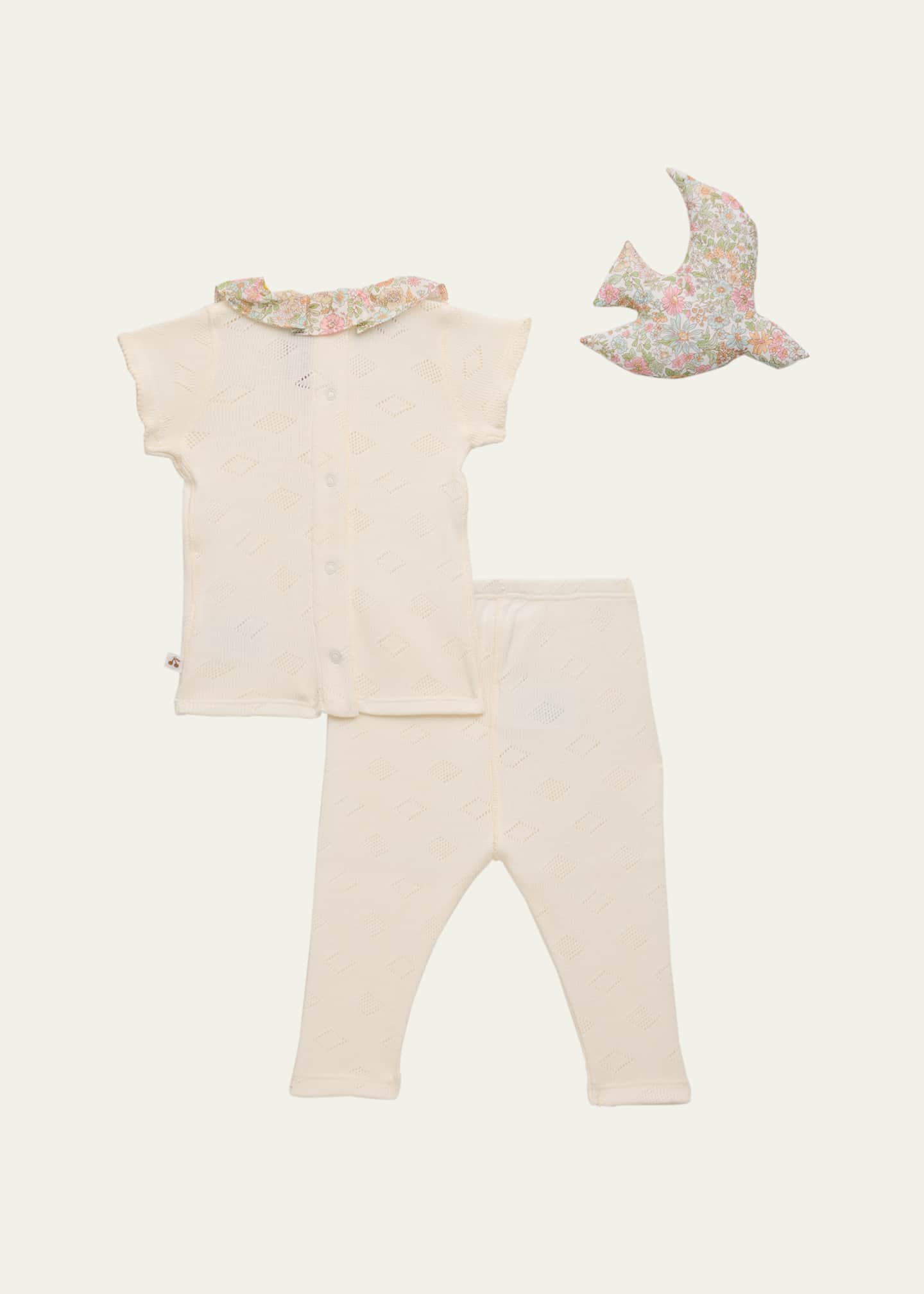 Bonpoint Girl's Daisie Pajama Gift Set, Size Newborn-6M Image 2 of 3