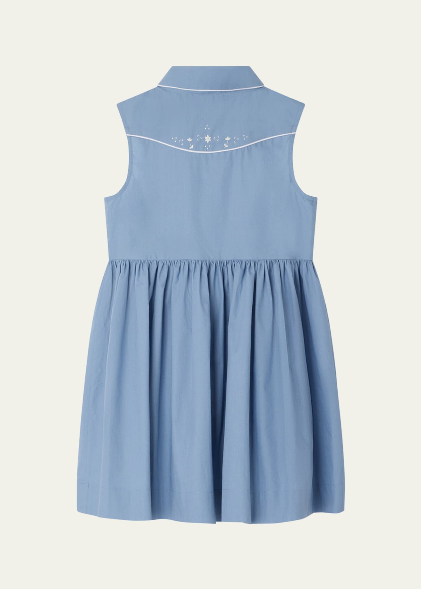 Bonpoint Girl's Ermance Floral Embroidered Dress, Size 4-14 Image 2 of 3