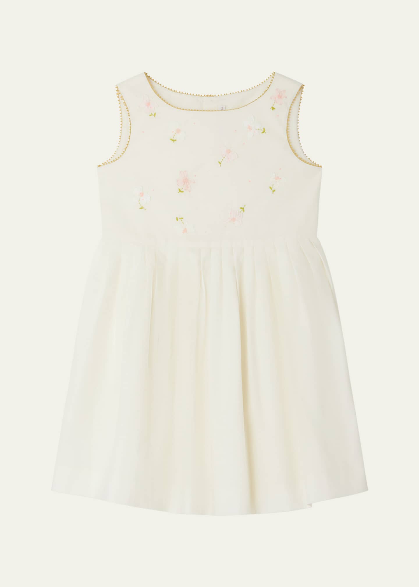 Bonpoint Girl's Alina Floral Embroidered Dress, Size 4-14 Image 1 of 3
