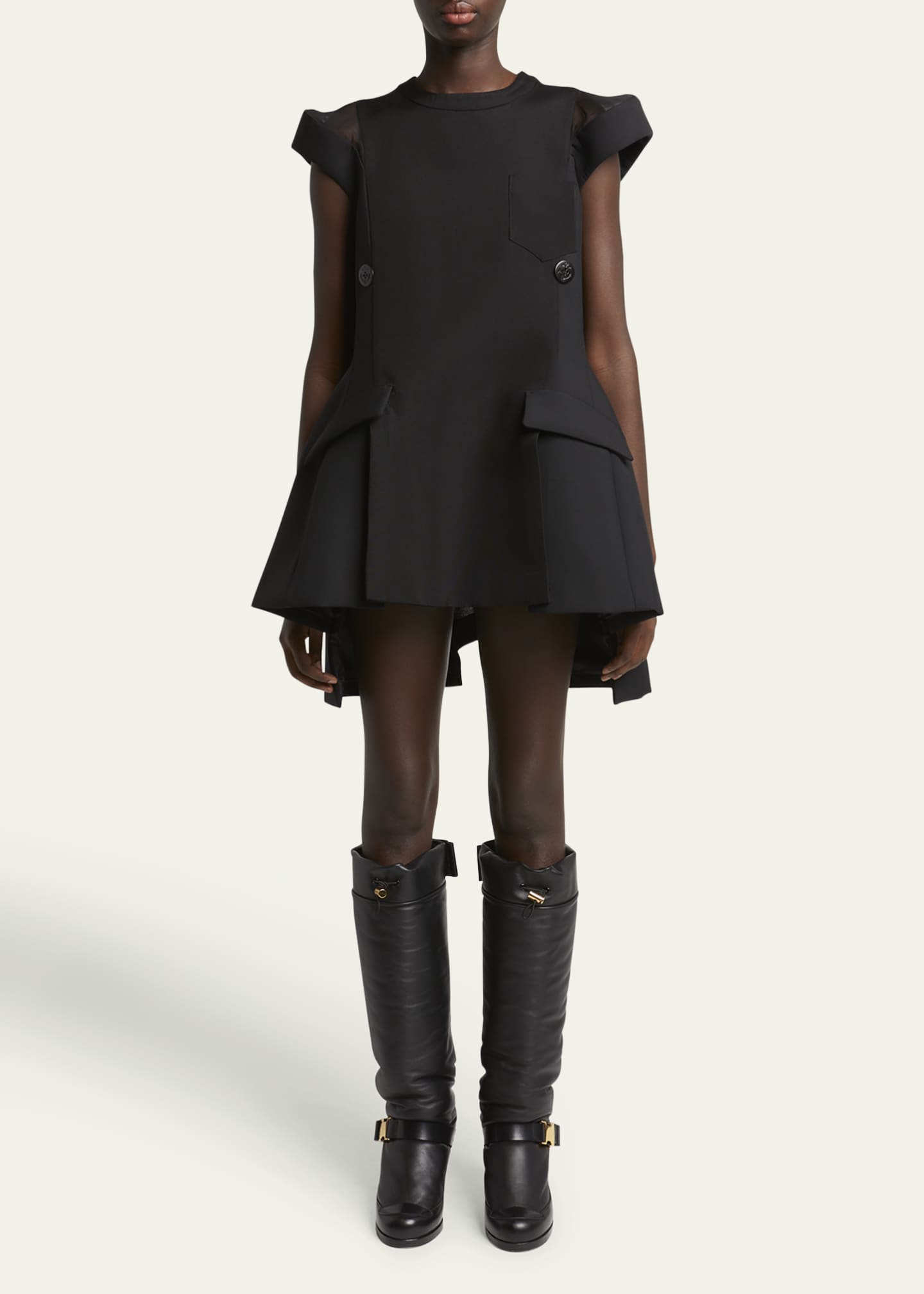 SACAI Blazer Short-Sleeve Mini Dress Image 2 of 5