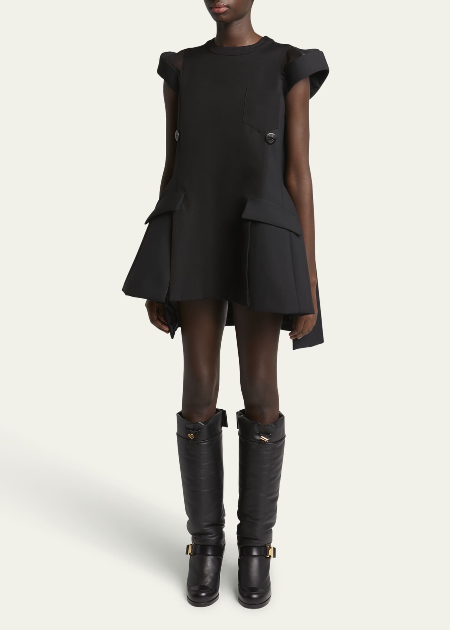 SACAI Blazer Short-Sleeve Mini Dress Image 4 of 5