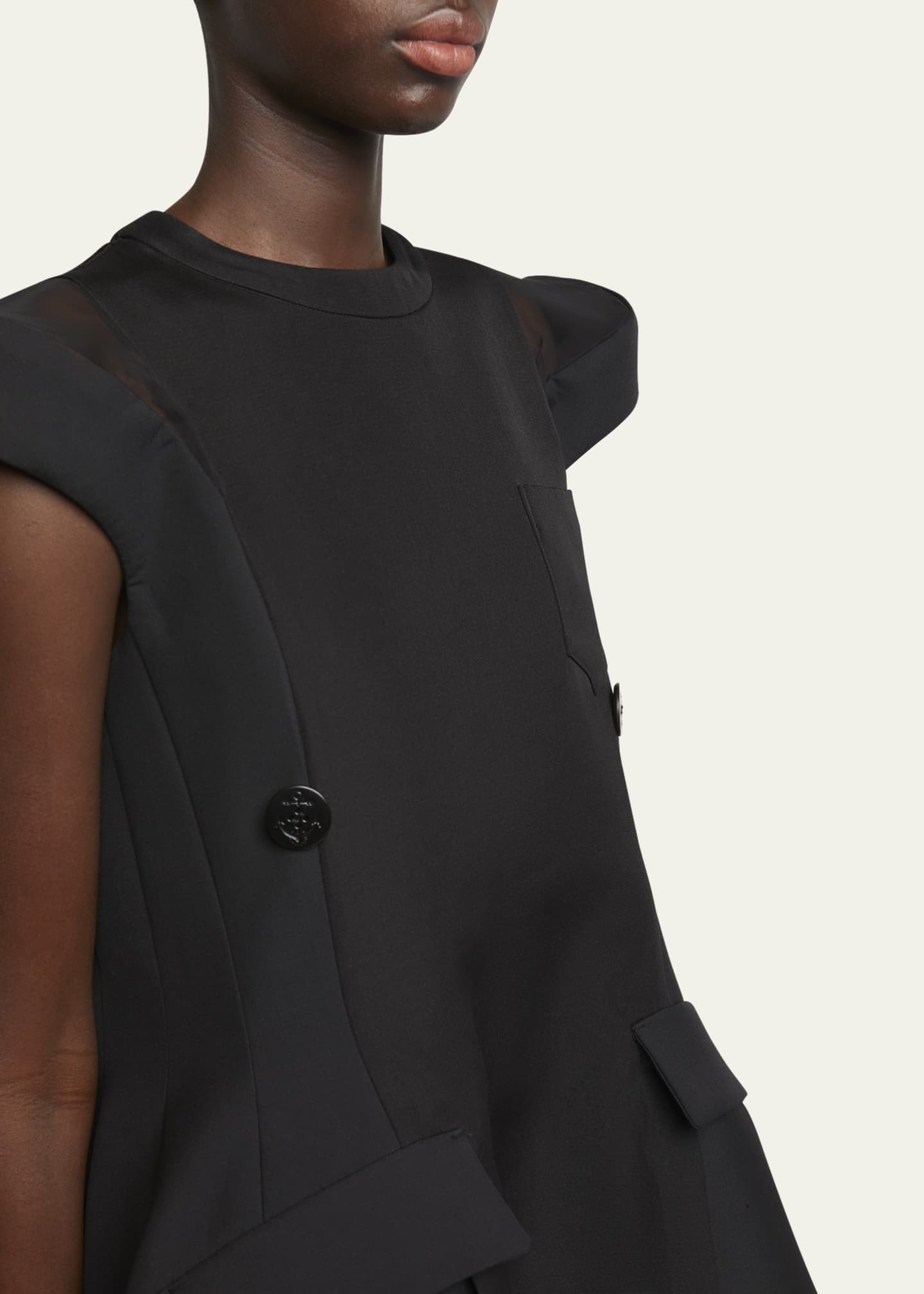 SACAI Blazer Short-Sleeve Mini Dress Image 5 of 5