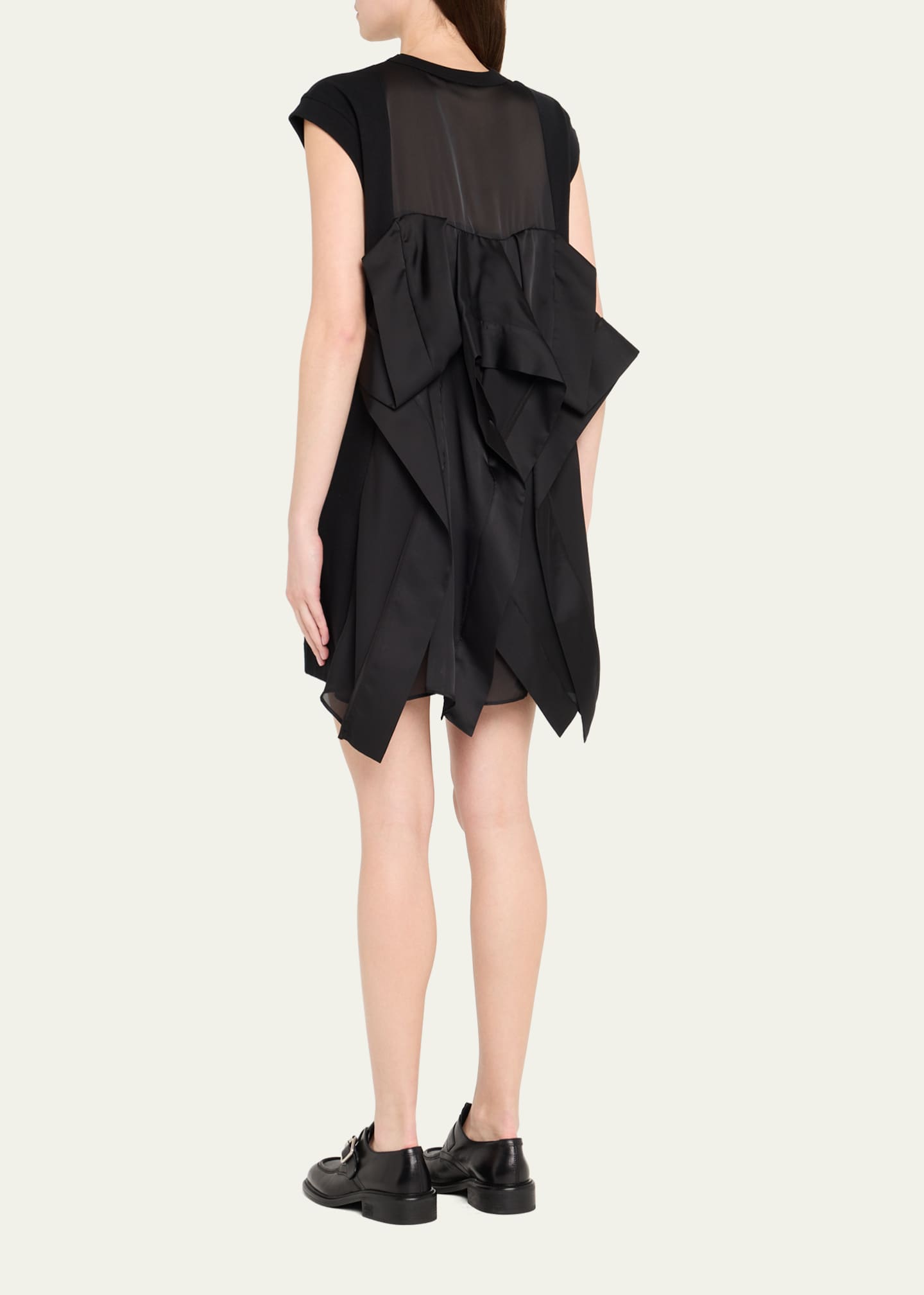 Wool Knit x Satin Bonding Dress | sacai Official Store