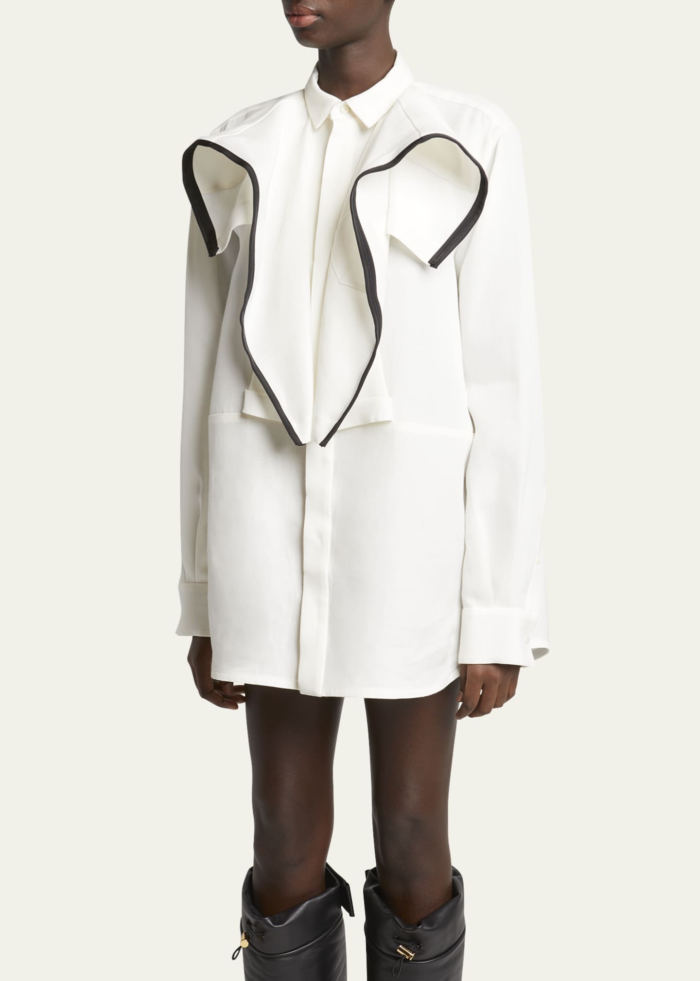 SACAI Ruffle Button Down Blouse Image 4 of 5