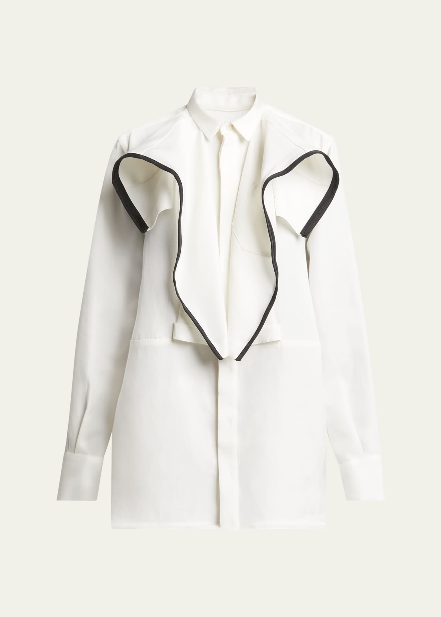 SACAI Ruffle Button Down Blouse Image 1 of 5