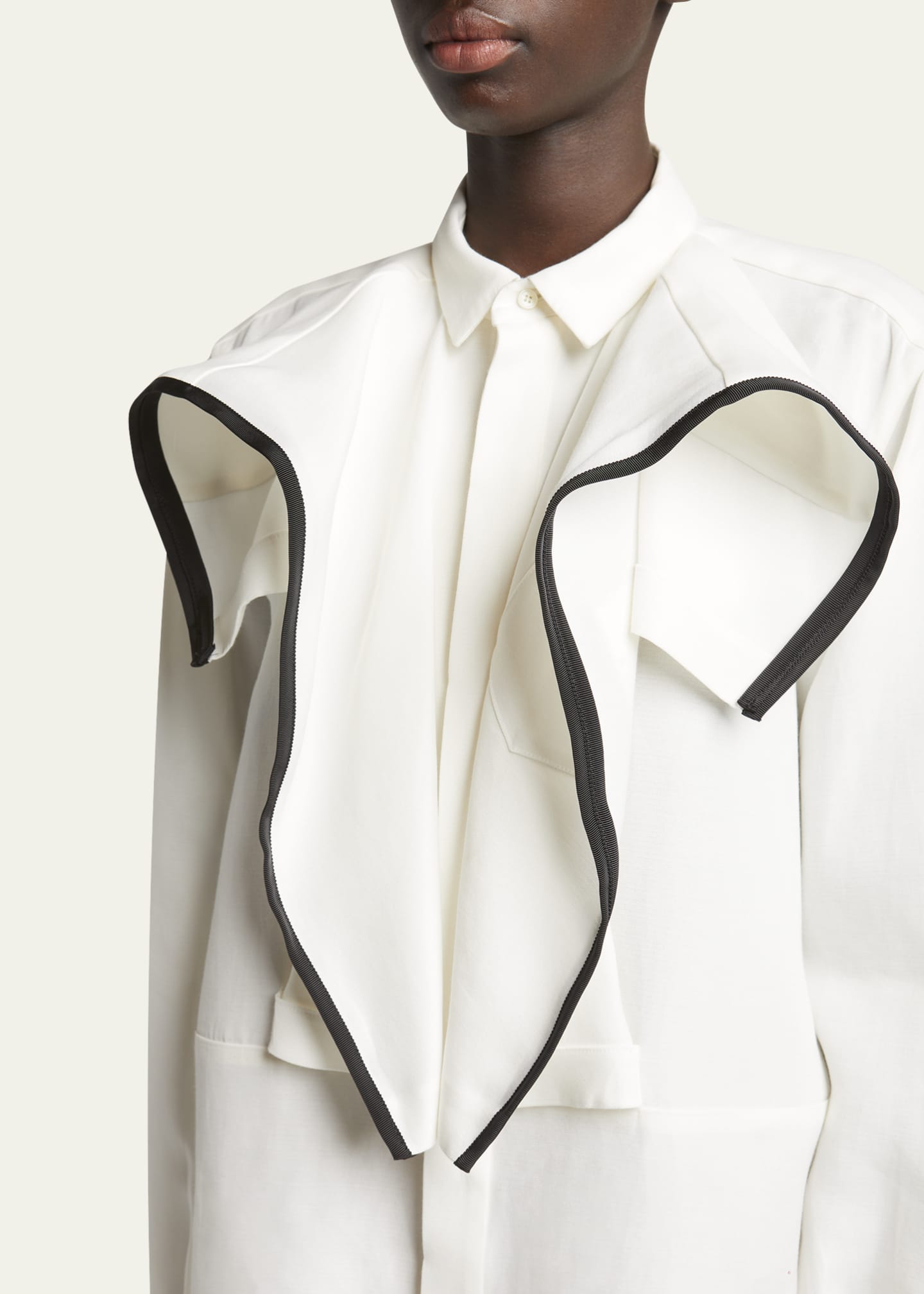SACAI Ruffle Button Down Blouse Image 5 of 5