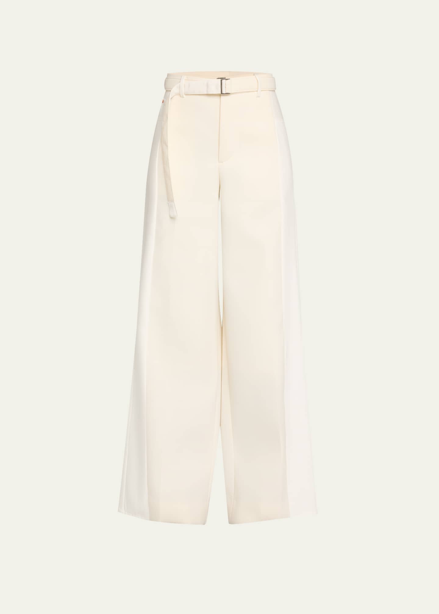 SACAI Hybrid Belted Suiting Denim Trousers - Bergdorf Goodman