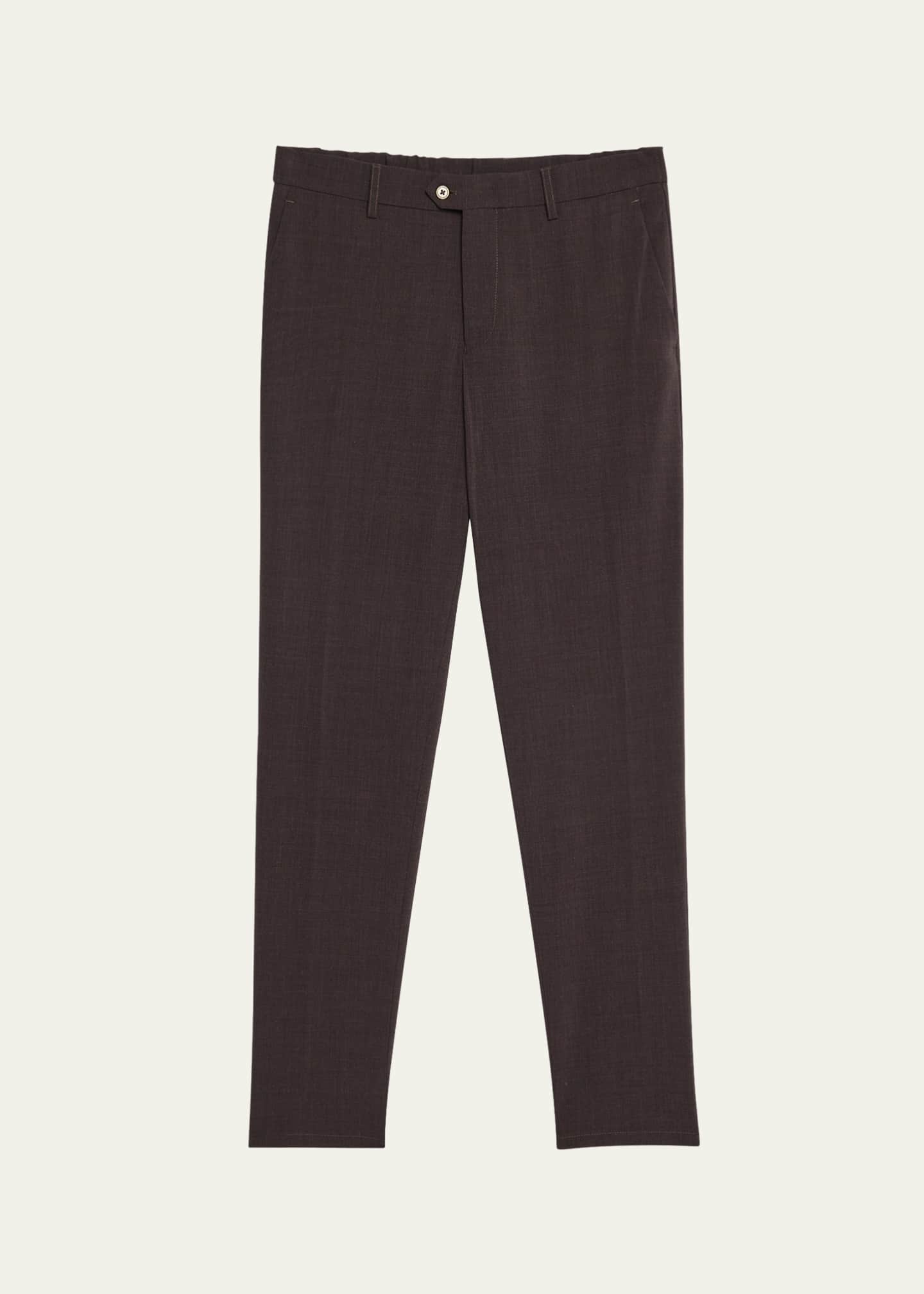 Marco Pescarolo Men's Super 160s Wool Crepe Trousers Image 1 of 5