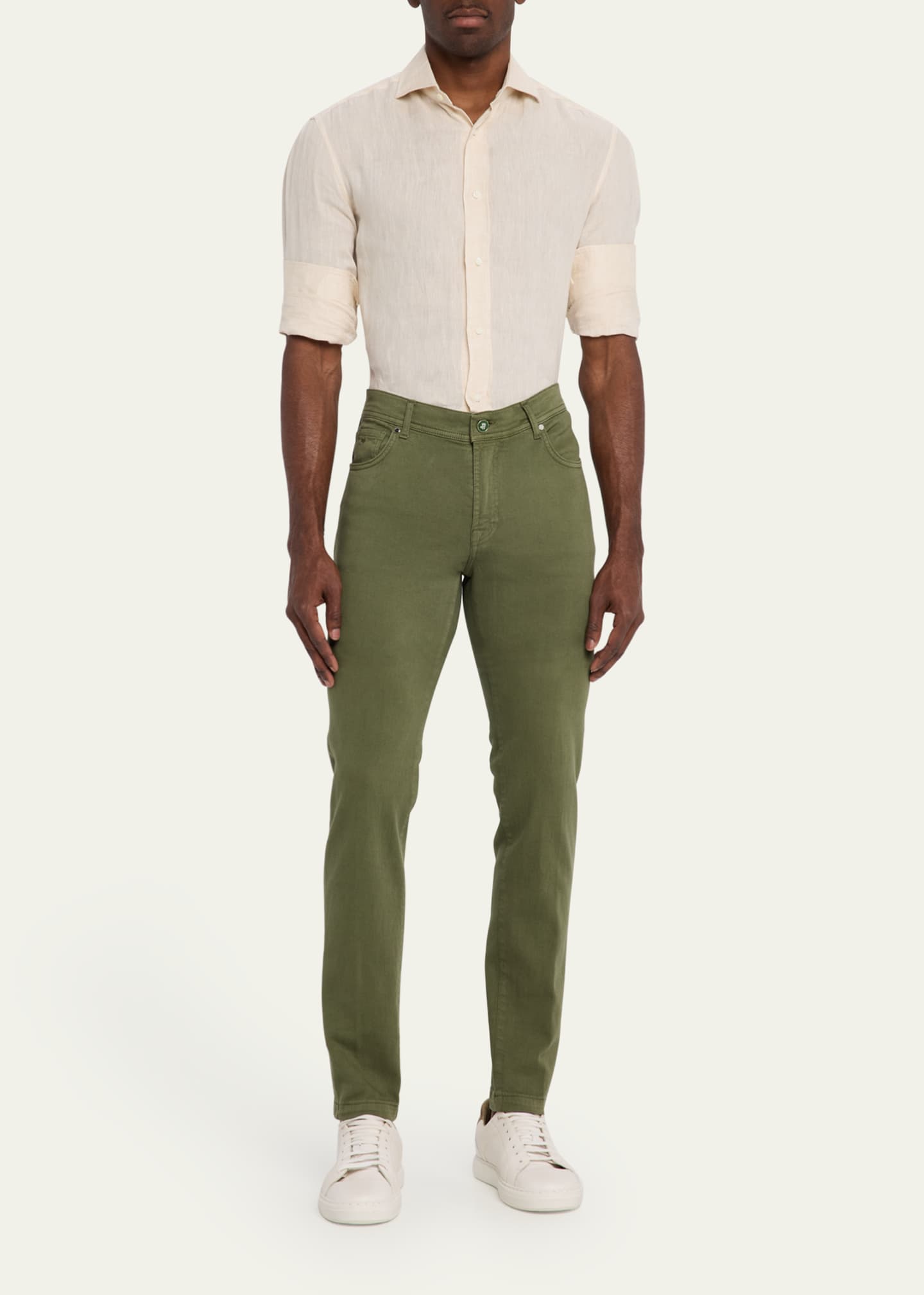 Marco Pescarolo Men's 5-Pocket Bull Denim Pants Image 2 of 5