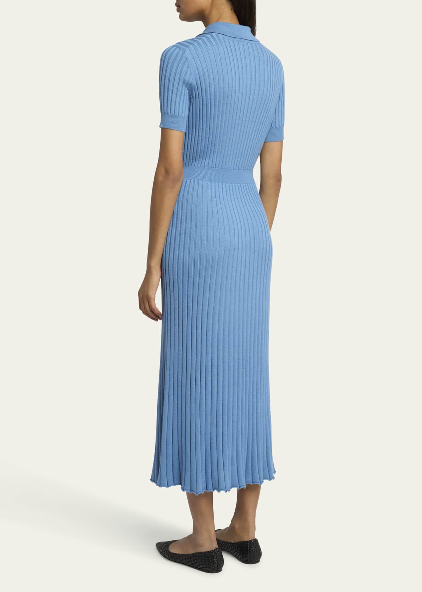 Gabriela Hearst Amor Ribbed Cashmere Midi Dress Image 3 of 5