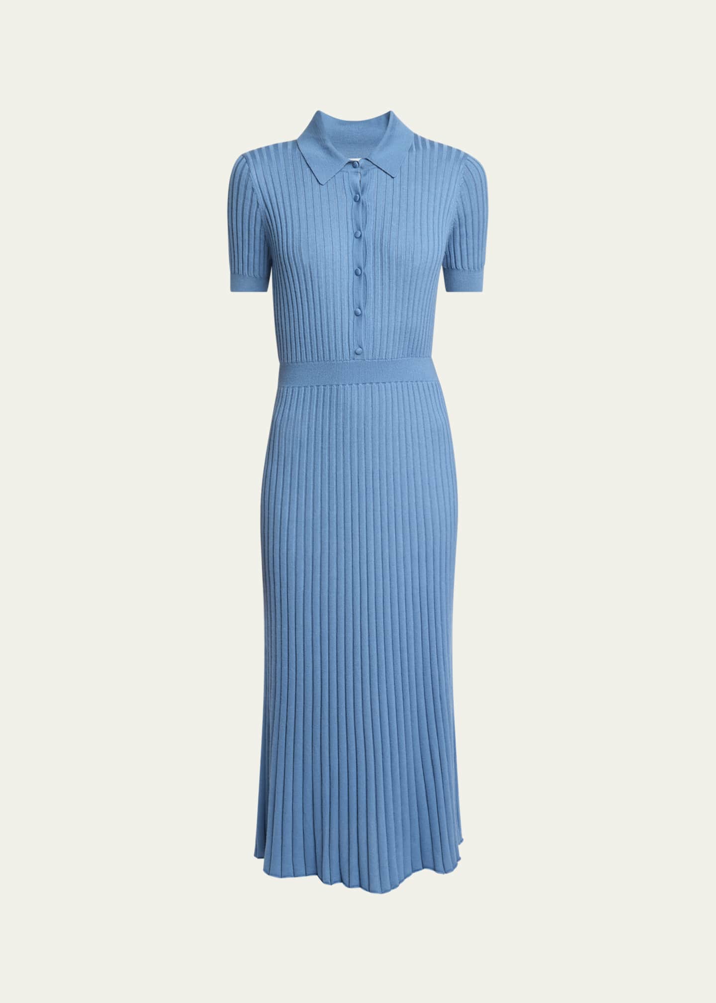 Gabriela Hearst Amor Ribbed Cashmere Midi Dress Image 1 of 5