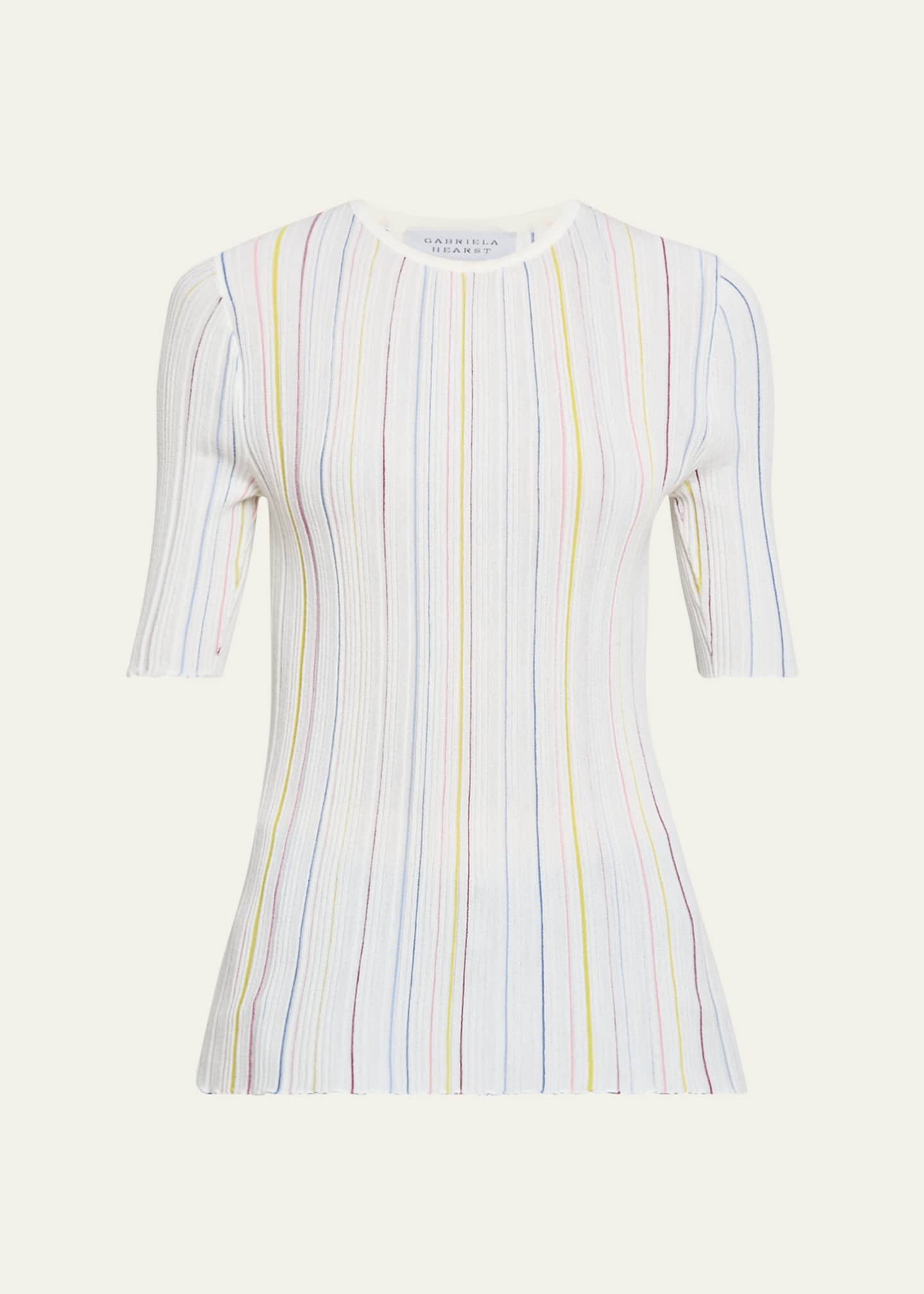 Gabriela Hearst Fitz Stripe Wool Top Image 1 of 5