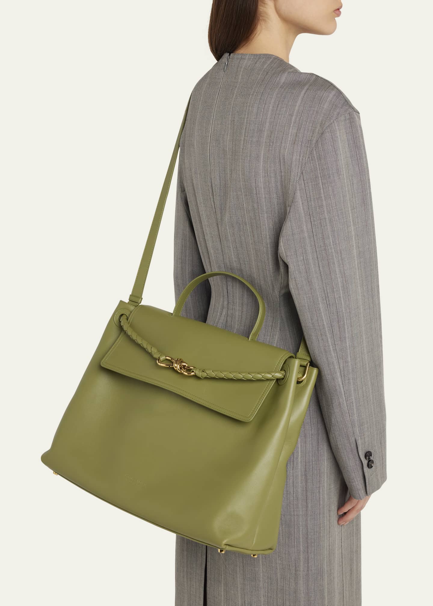 Bottega Veneta Andiamo Large Leather Top-Handle Bag Image 2 of 6
