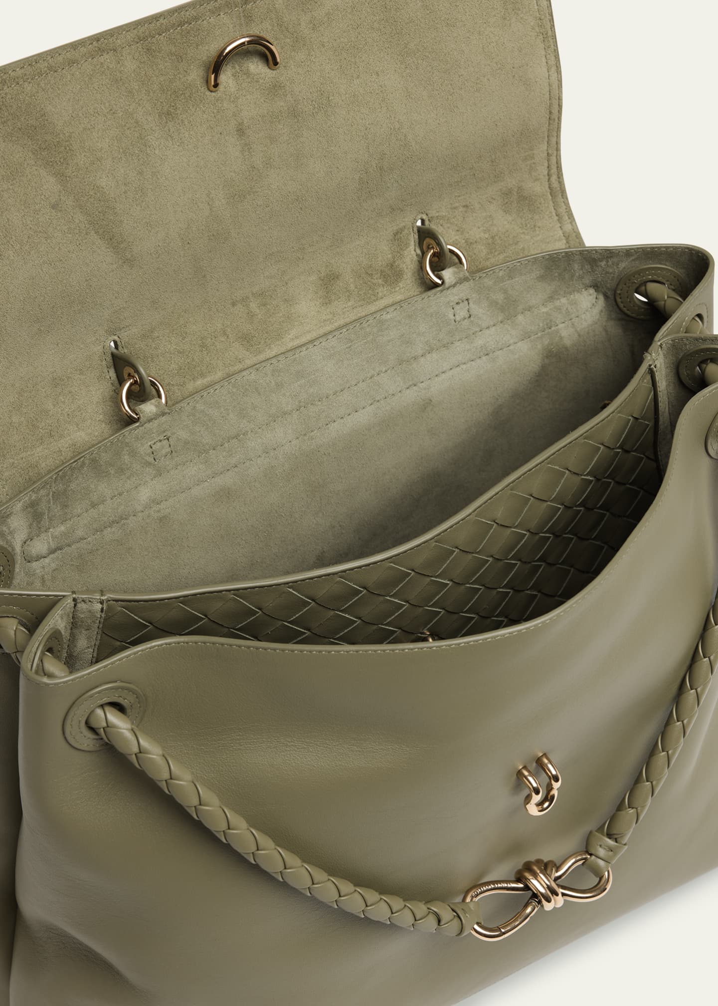 Bottega Veneta Andiamo Large Leather Top-Handle Bag Image 4 of 6