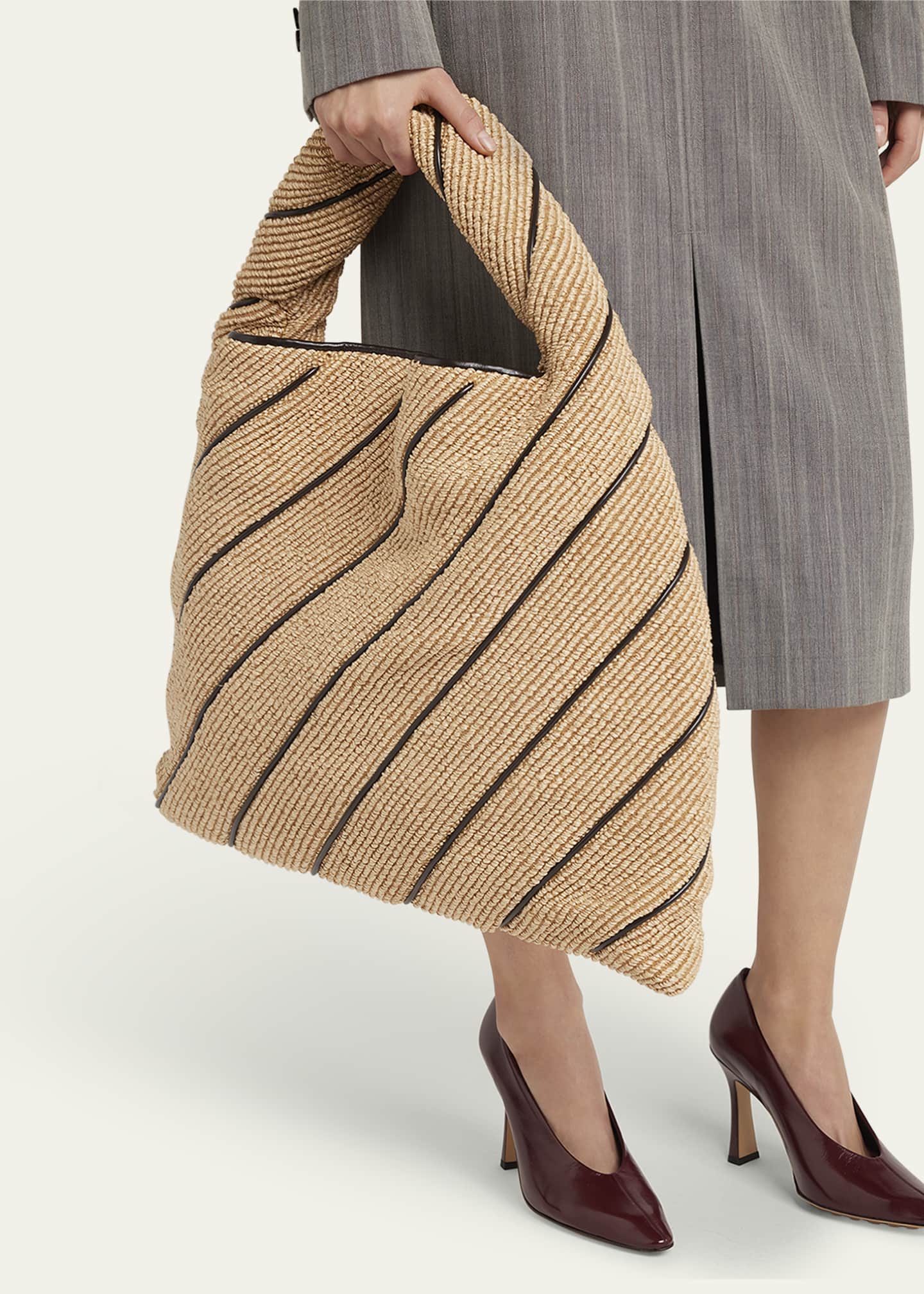 Bottega Veneta Hop Large Striped Shoulder Bag Image 2 of 6