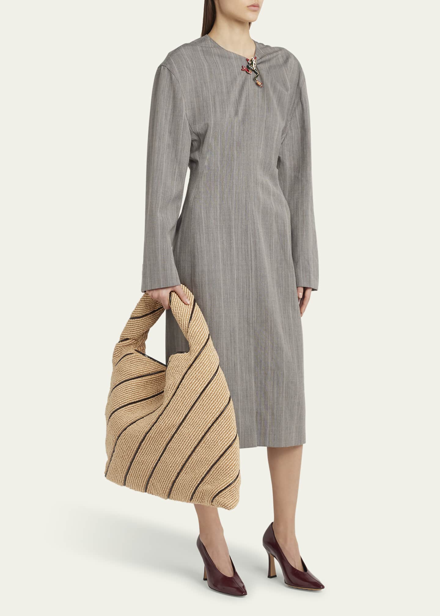 Bottega Veneta Hop Large Striped Shoulder Bag Image 5 of 6