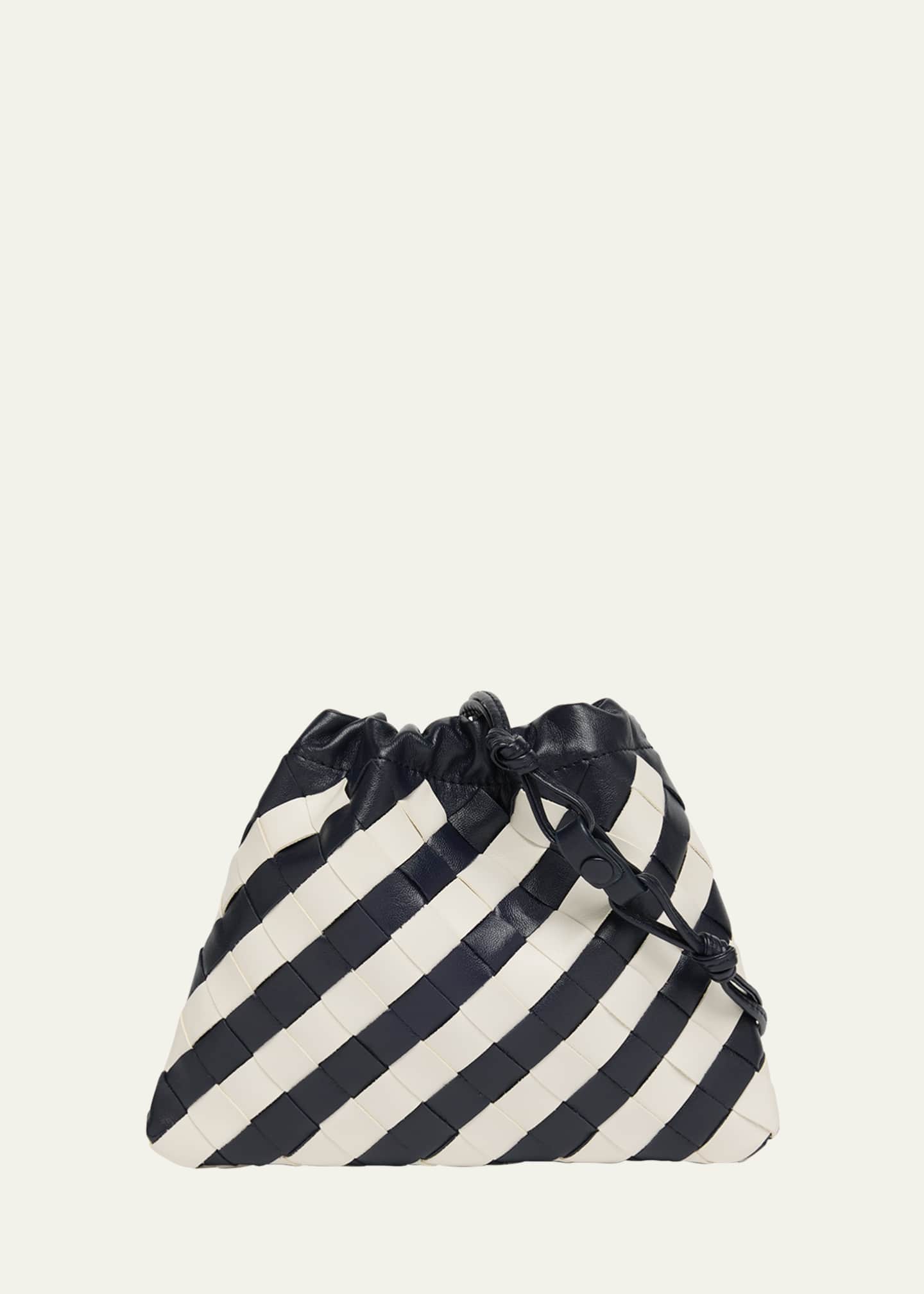 Bottega Veneta Small Striped Leather Pouch Crossbody Bag Image 1 of 6