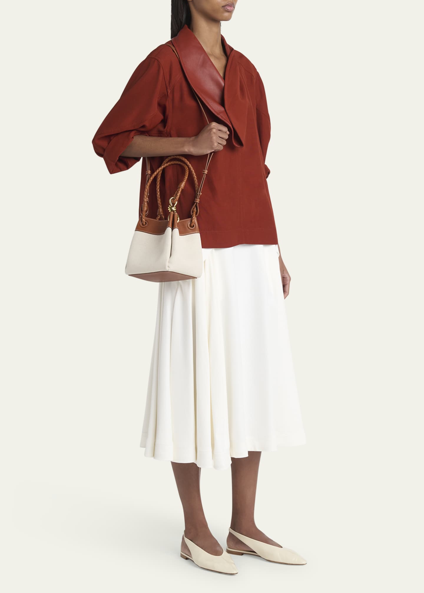 Bottega Veneta Parachute Small Canvas Shoulder Bag Image 5 of 6