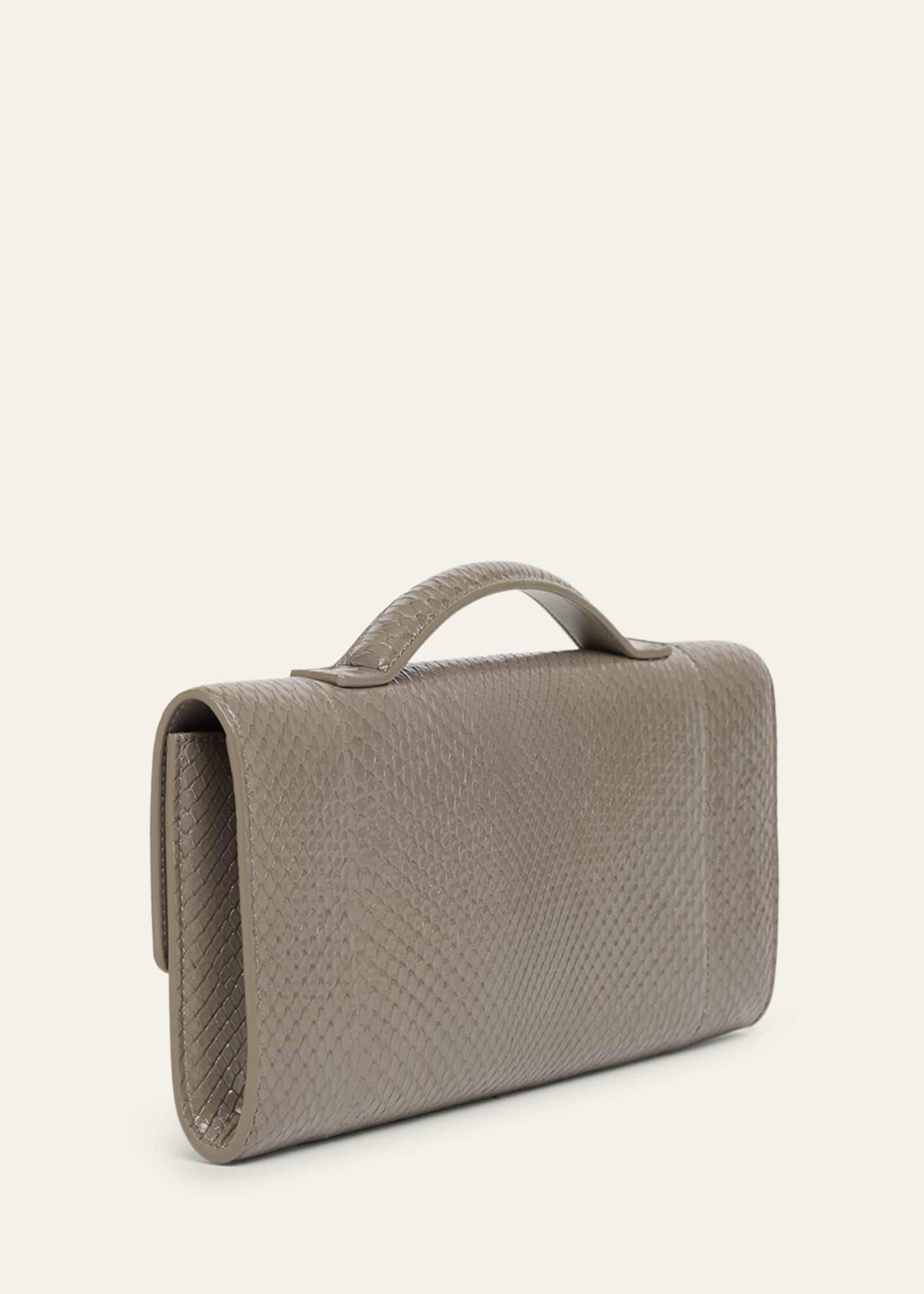 Bottega Veneta Andiamo Python Long Clutch Bag Image 3 of 6