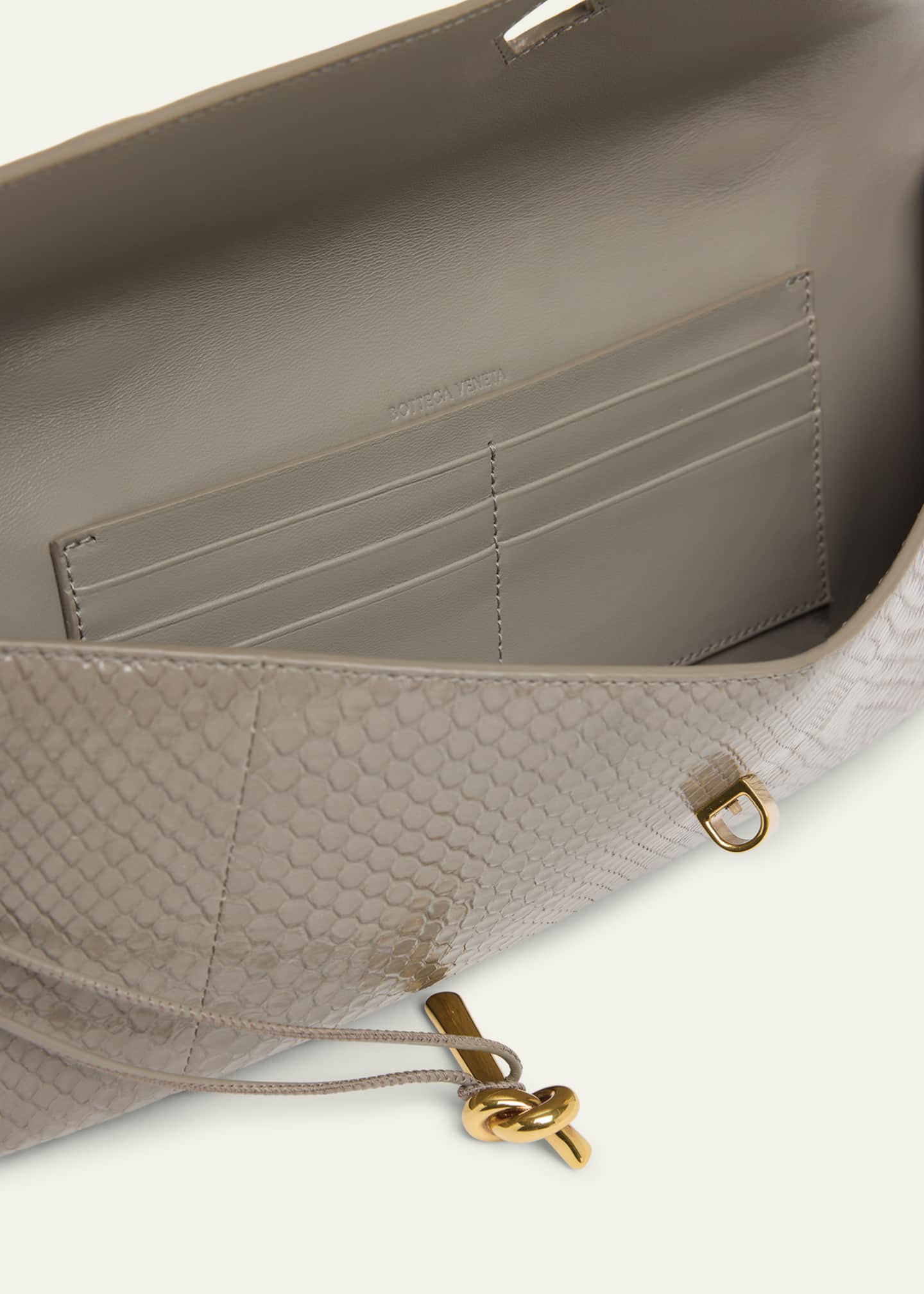 Bottega Veneta Andiamo Python Long Clutch Bag Image 4 of 6