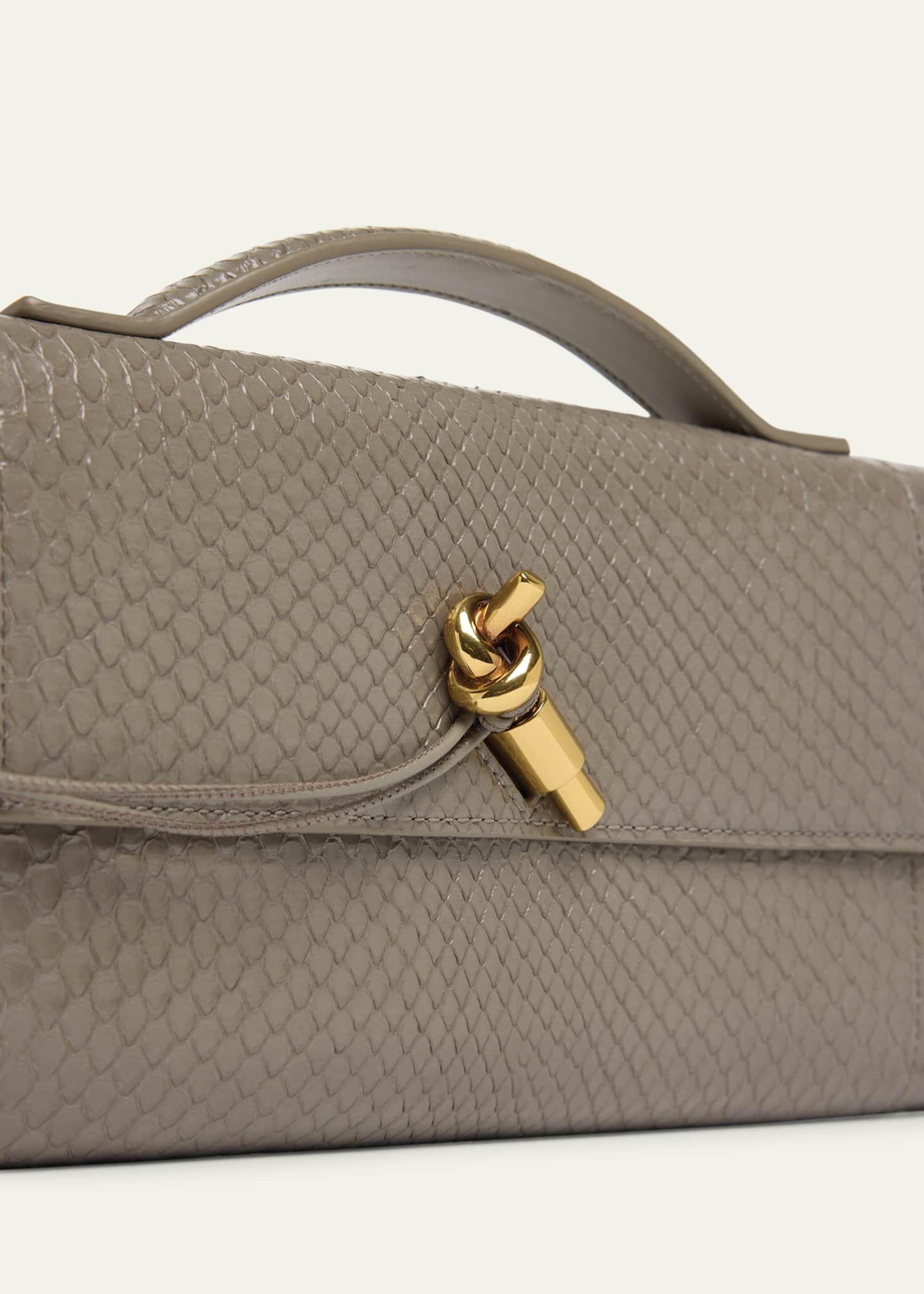 Bottega Veneta Andiamo Python Long Clutch Bag Image 6 of 6