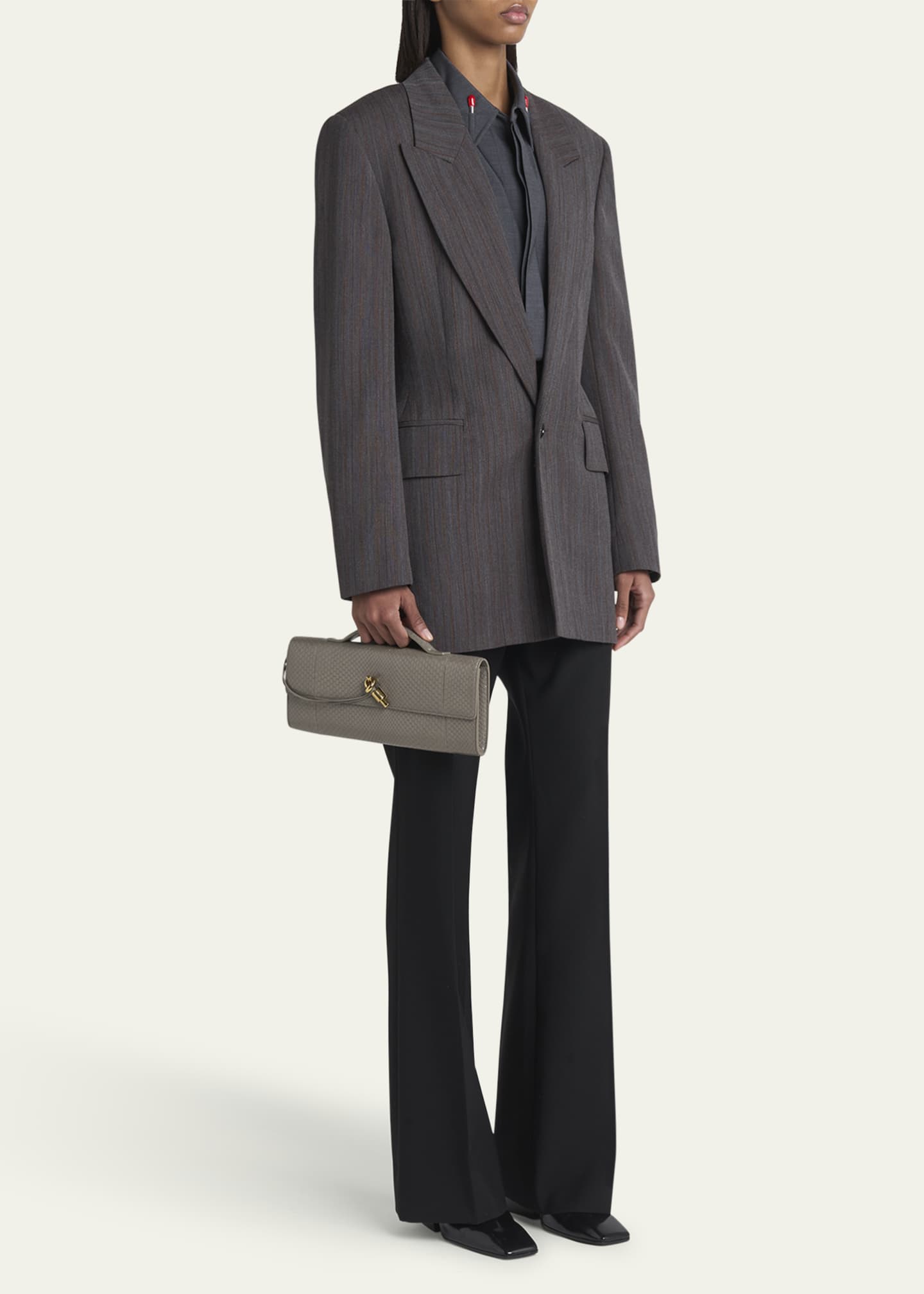 Bottega Veneta Andiamo Python Long Clutch Bag Image 5 of 6