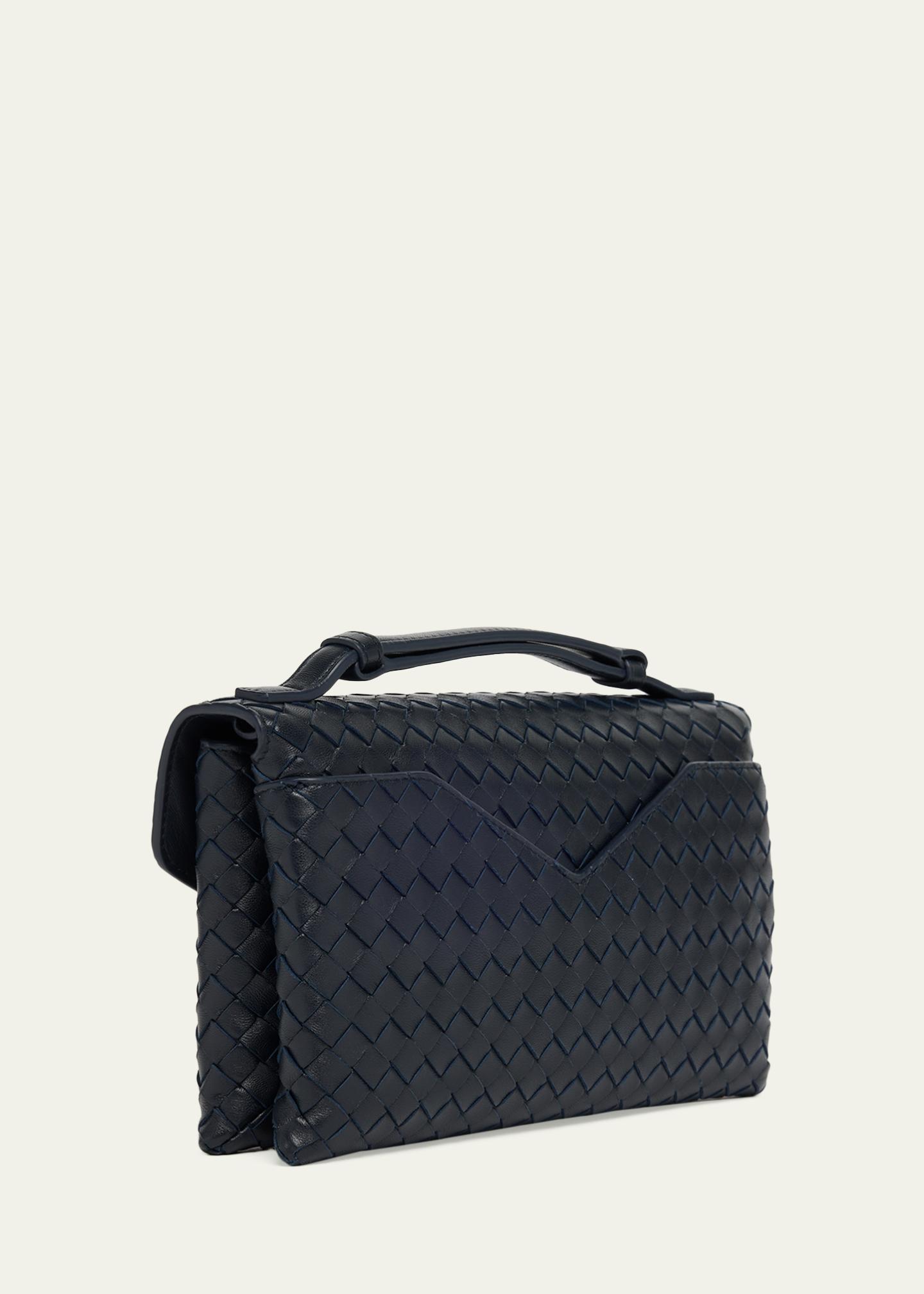 Bottega Veneta Knot Lock Leather Top-Handle Bag - Bergdorf Goodman