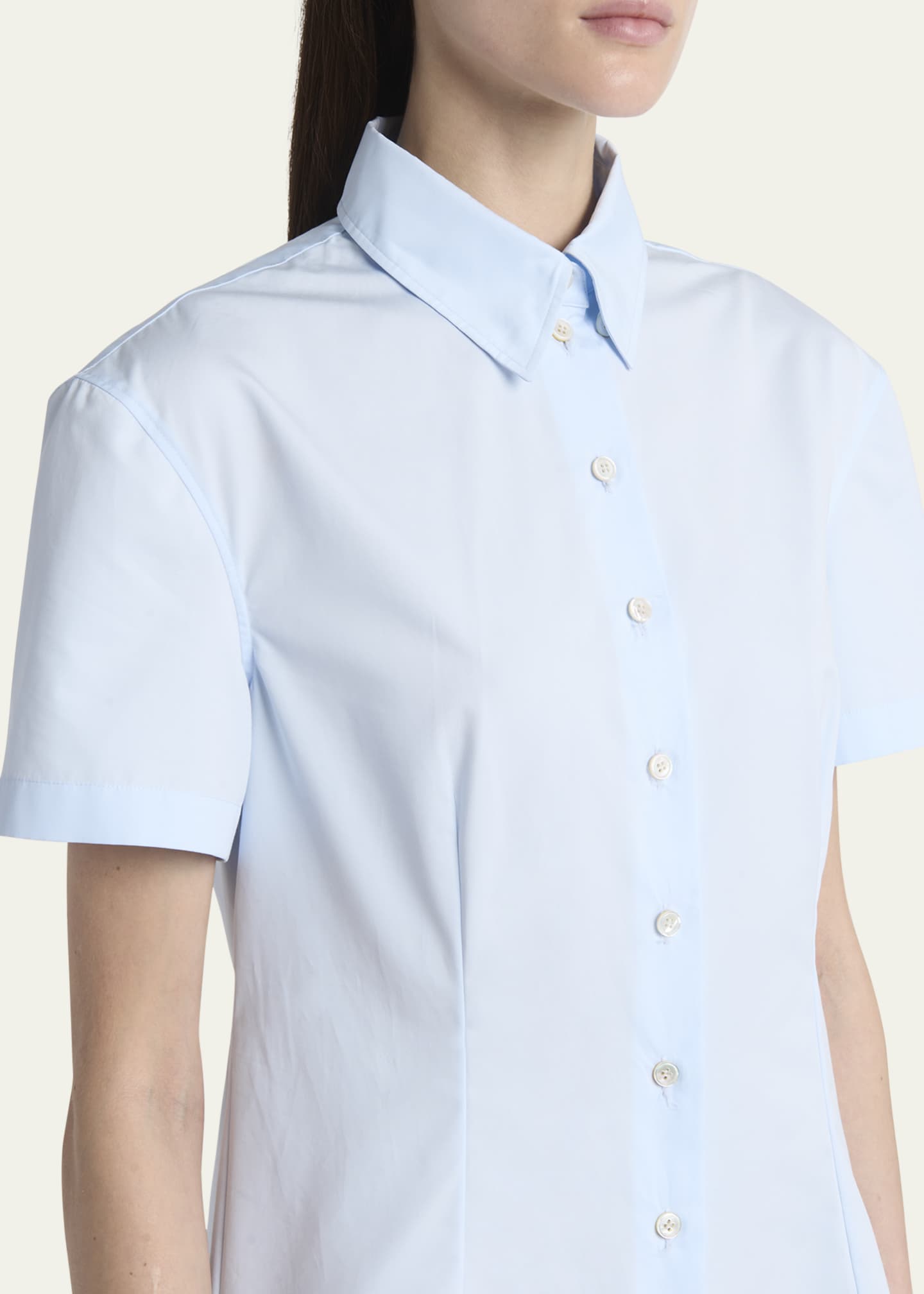 McQueen Asymmetric Poplin Shirtdress Image 5 of 5