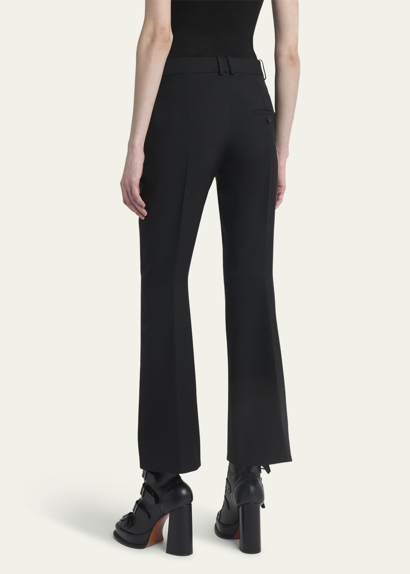 McQueen Tailored Cropped Wool Trousers Image 3 of 5