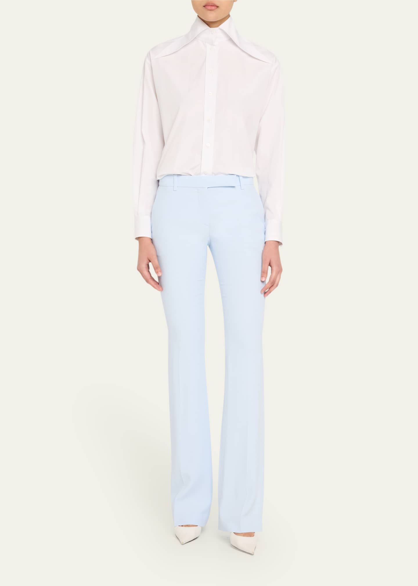 McQueen Bootcut Leaf Crepe Pants Image 2 of 5