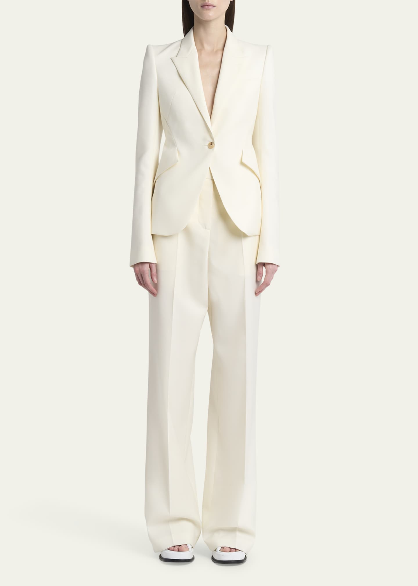 McQueen Belted Back Single-Breasted Blazer Image 2 of 5