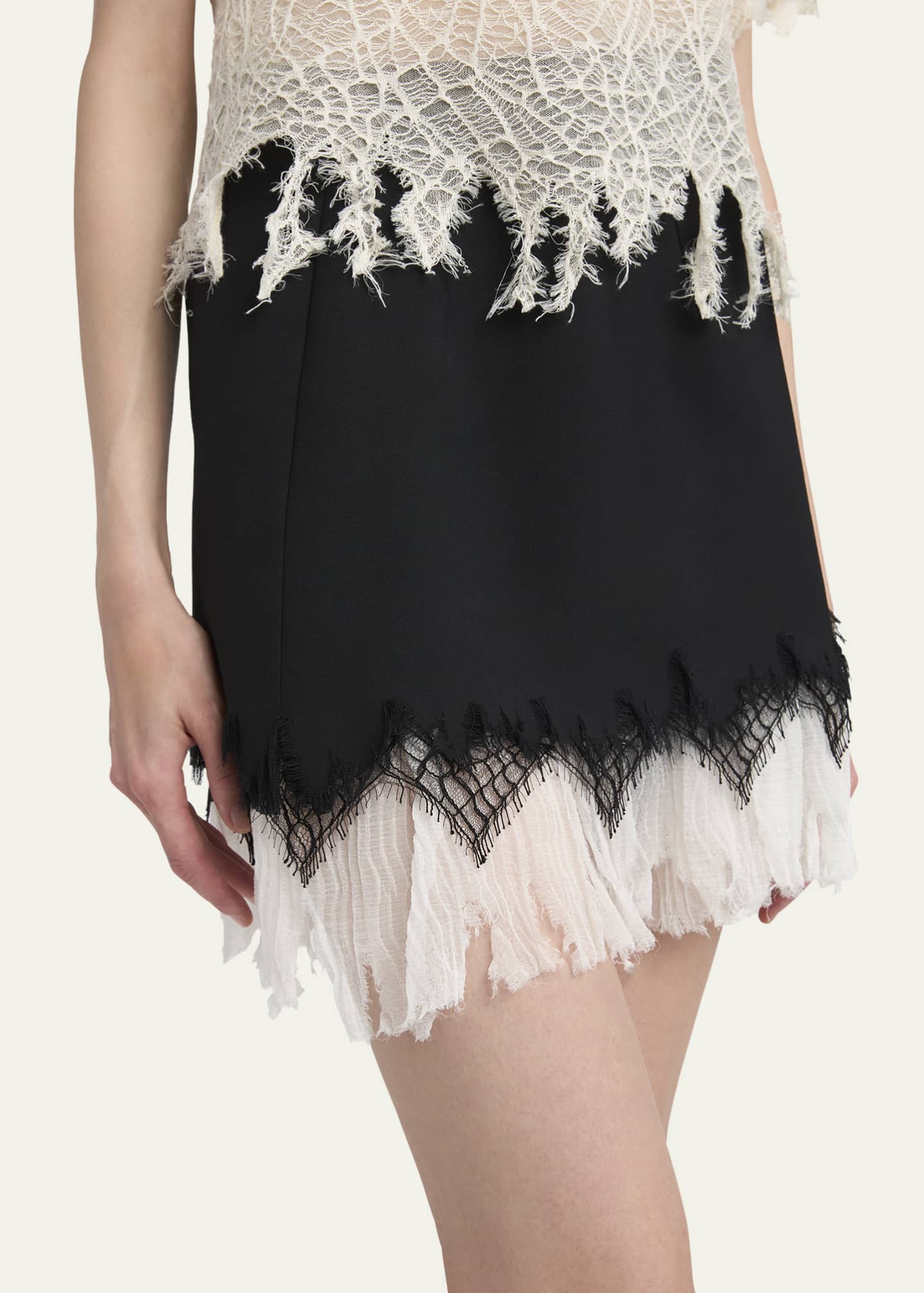 McQueen Lace Ruffle Hem Mini Skirt Image 5 of 5