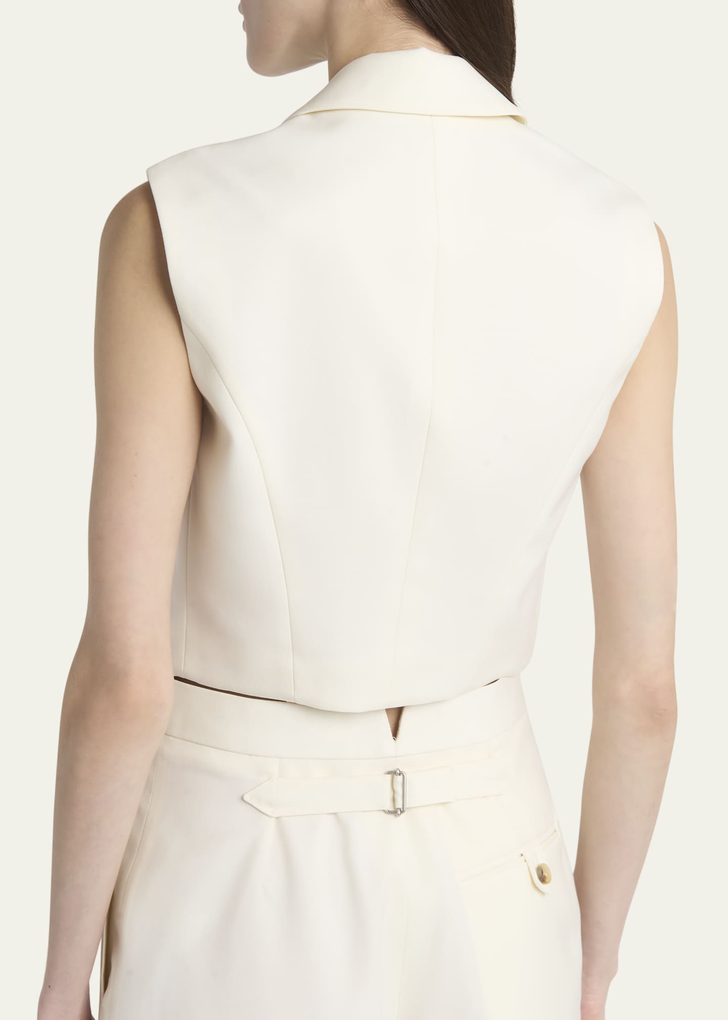 McQueen Upturned Lapel Crop Vest Image 3 of 5