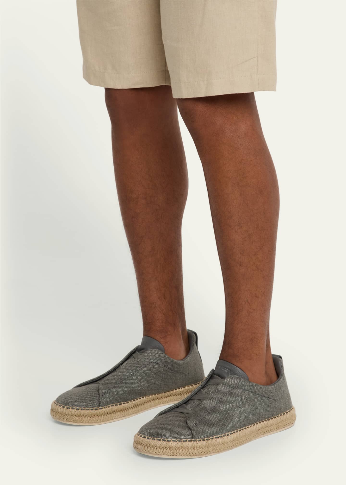 ベ*ん様 Ermenegildo Zegna シルク リネン サマー ニット 5 ZEGNA Men's Linen-Blend Triple Stitch Espadrilles - Bergdorf Goodman