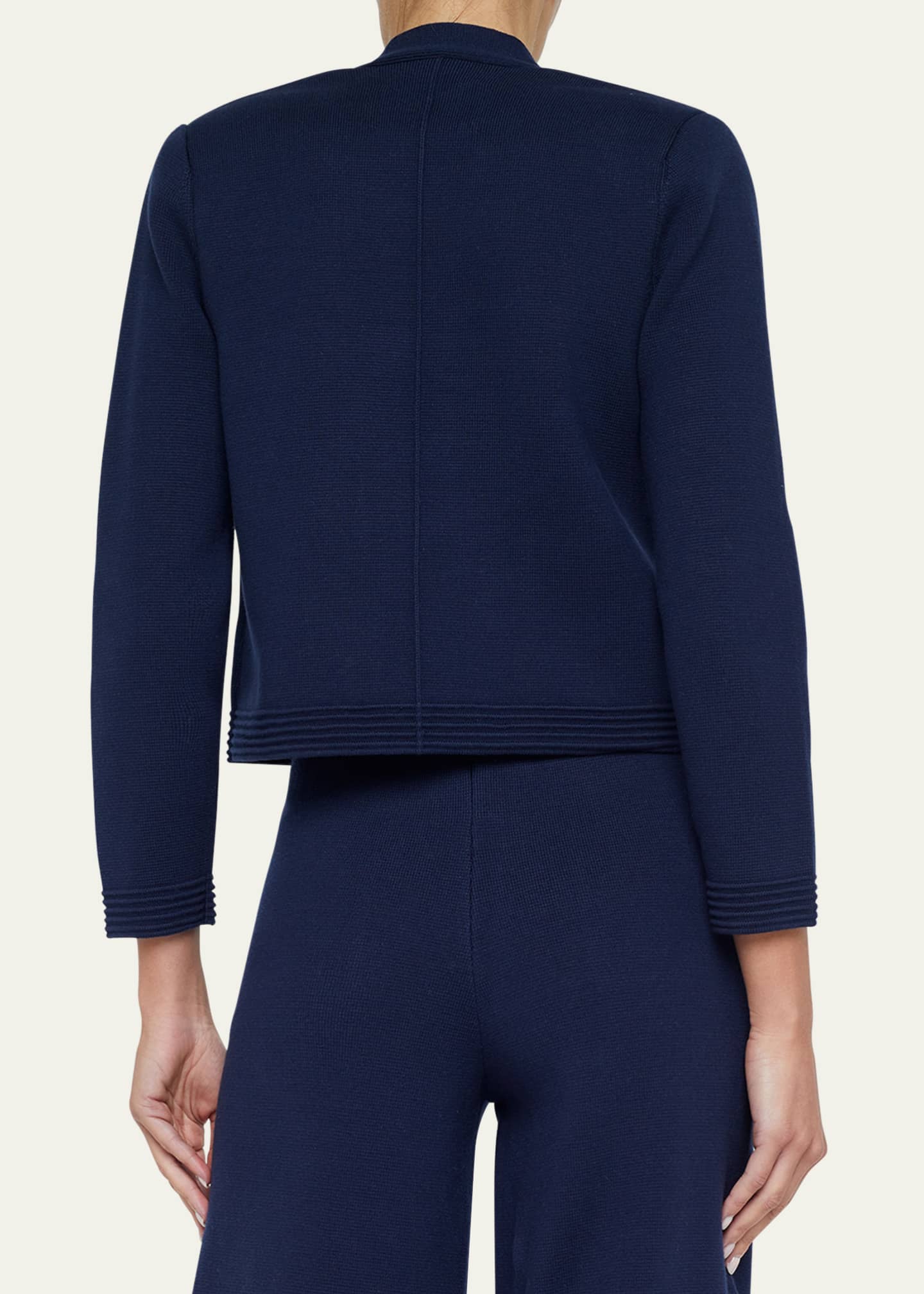 Catie Knit V-Neck Blazer - Thumbnail 3