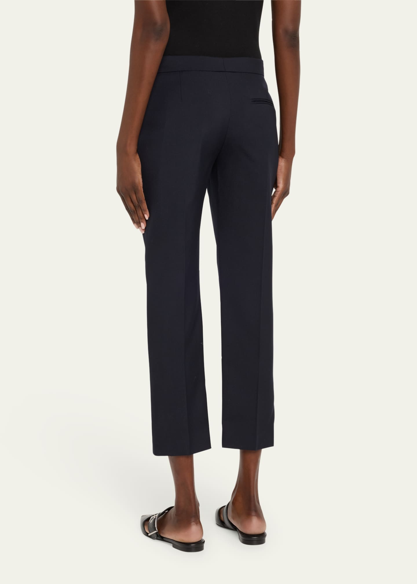 McQueen Mid-Rise Straight-Leg Crop Trousers Image 3 of 5