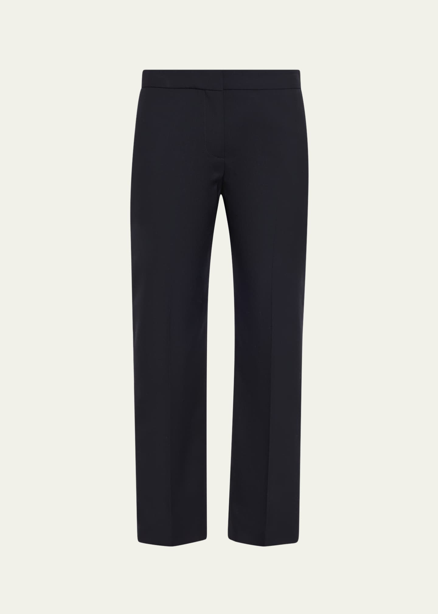 McQueen Mid-Rise Straight-Leg Crop Trousers Image 1 of 5