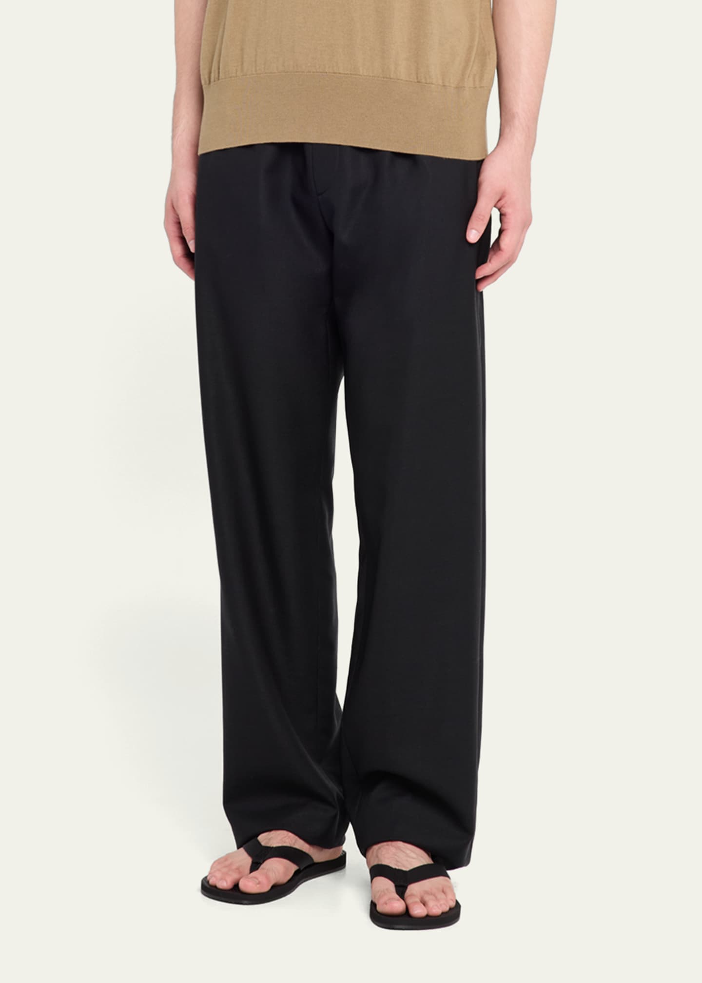 THE ROW Men's Dune Leather Flip Flop Sandals - Bergdorf Goodman