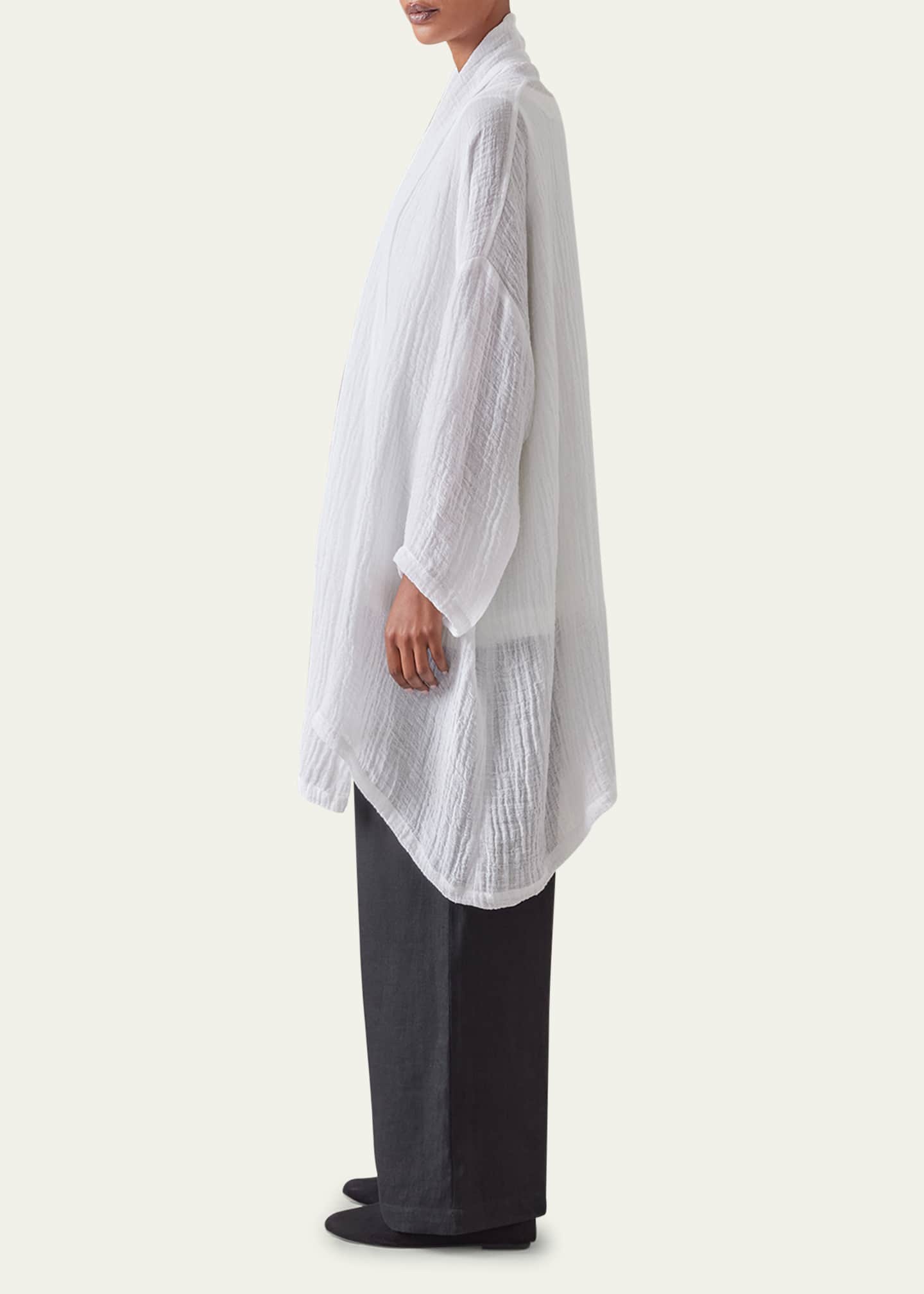 Eskandar Wide A-Line Scrunch Shawl Collar Jacket (Long Plus Length) Image 4 of 5
