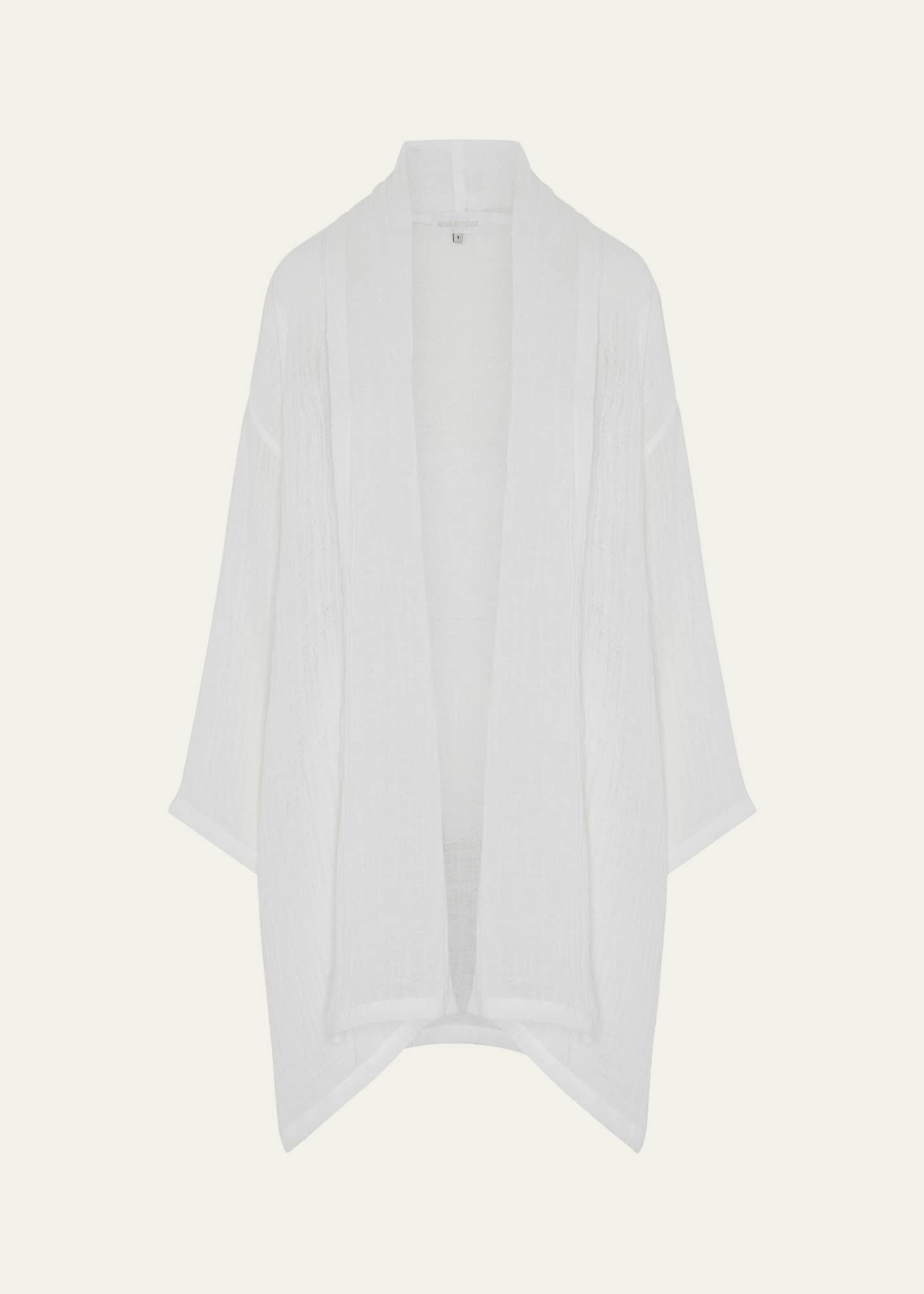 Eskandar Wide A-Line Scrunch Shawl Collar Jacket (Long Plus Length) Image 1 of 5