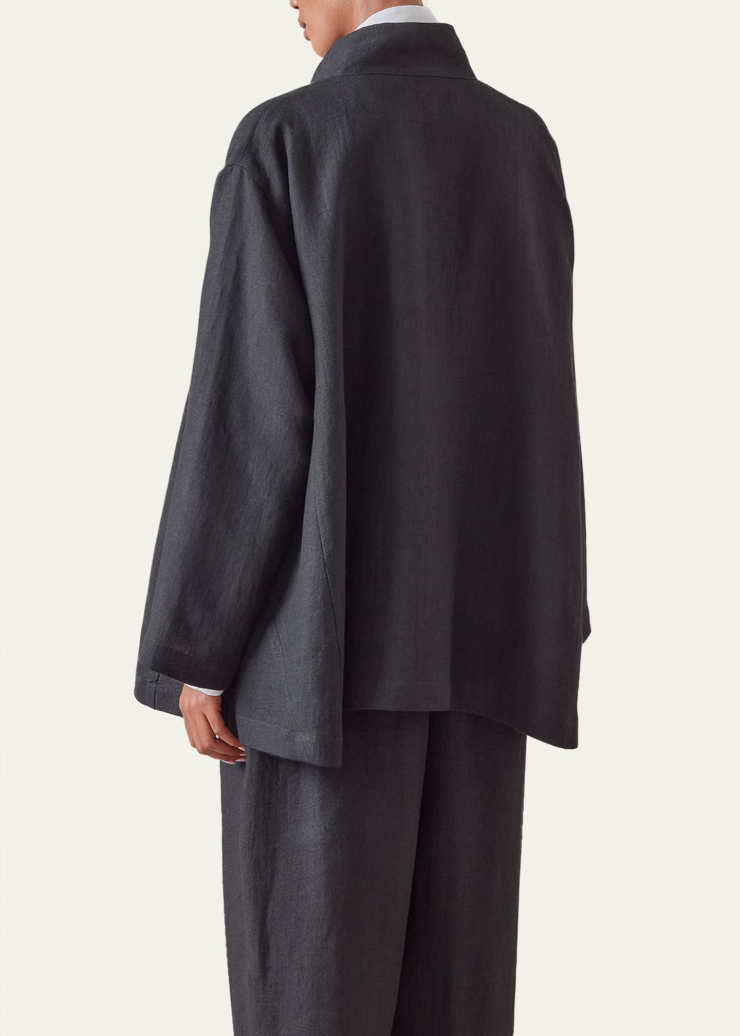Eskandar Caucasus Jacket with Notch Collar (Long Length) Image 3 of 4