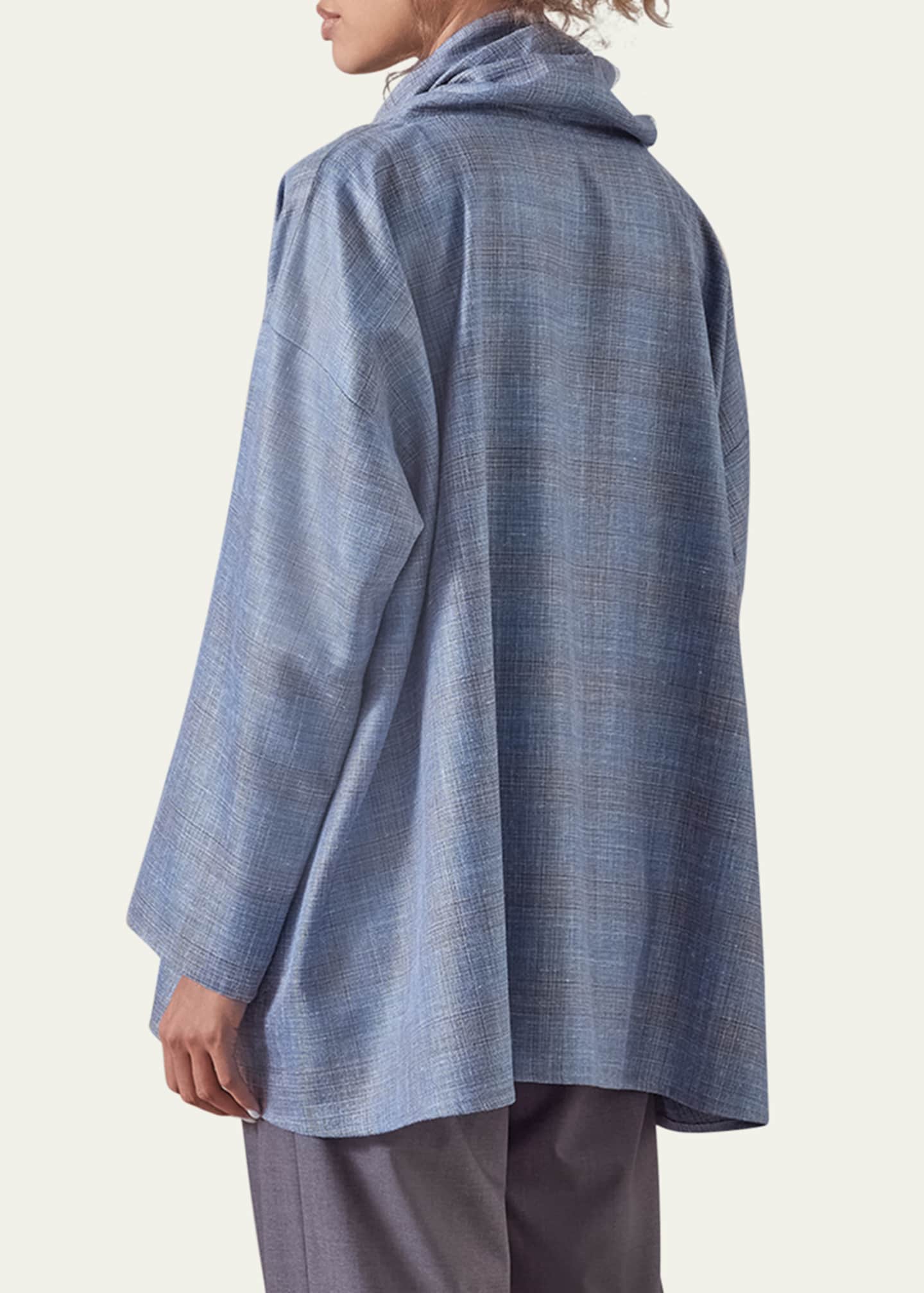 Eskandar Angled-To-Front Monks Top (Long Length) Image 3 of 5