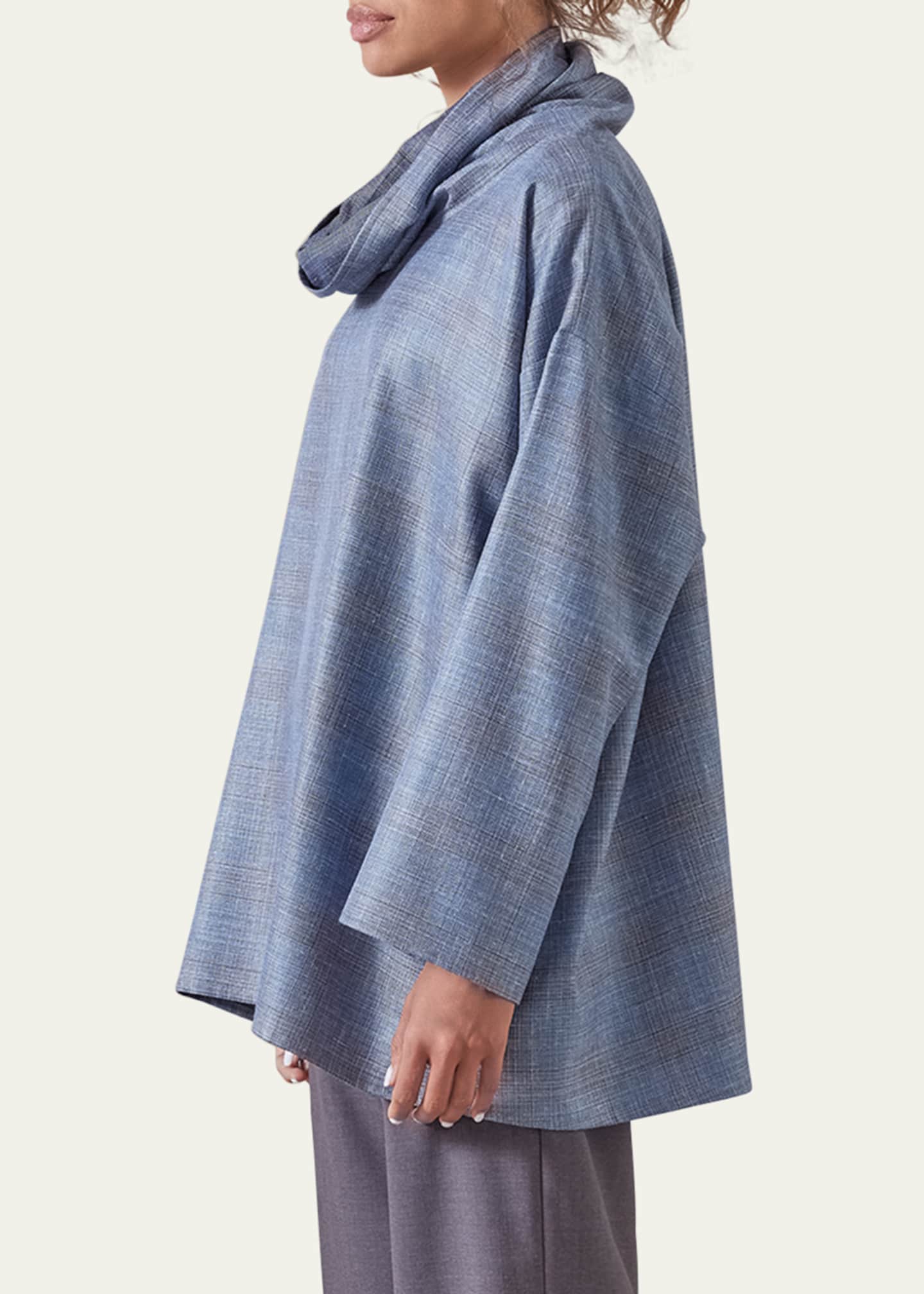 Eskandar Angled-To-Front Monks Top (Long Length) Image 4 of 5