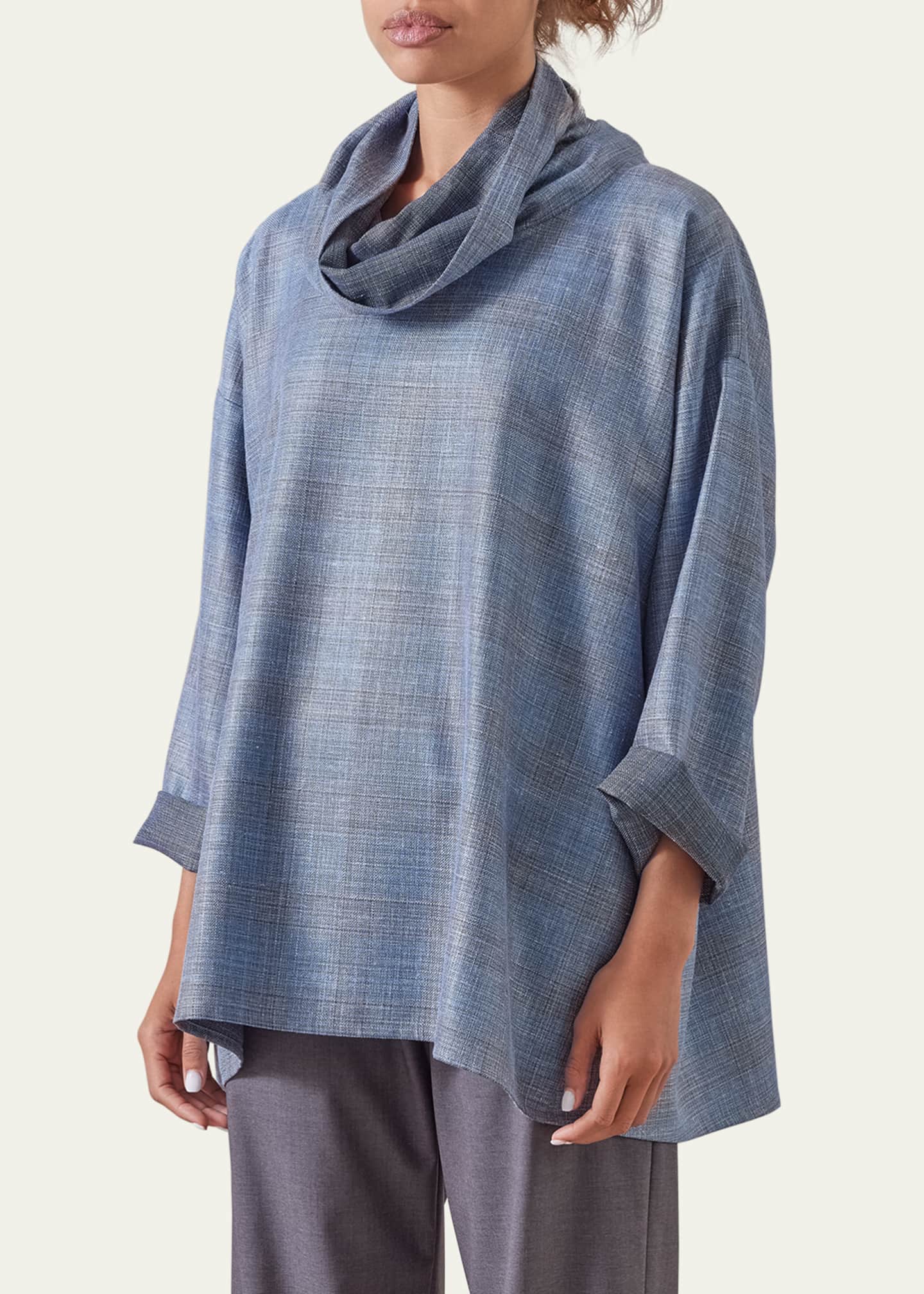 Eskandar Angled-To-Front Monks Top (Long Length) Image 5 of 5