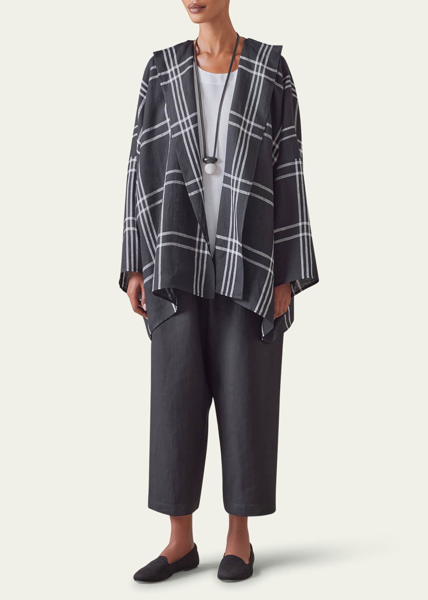 Eskandar Plaid Jacket (Long Length) Image 2 of 5