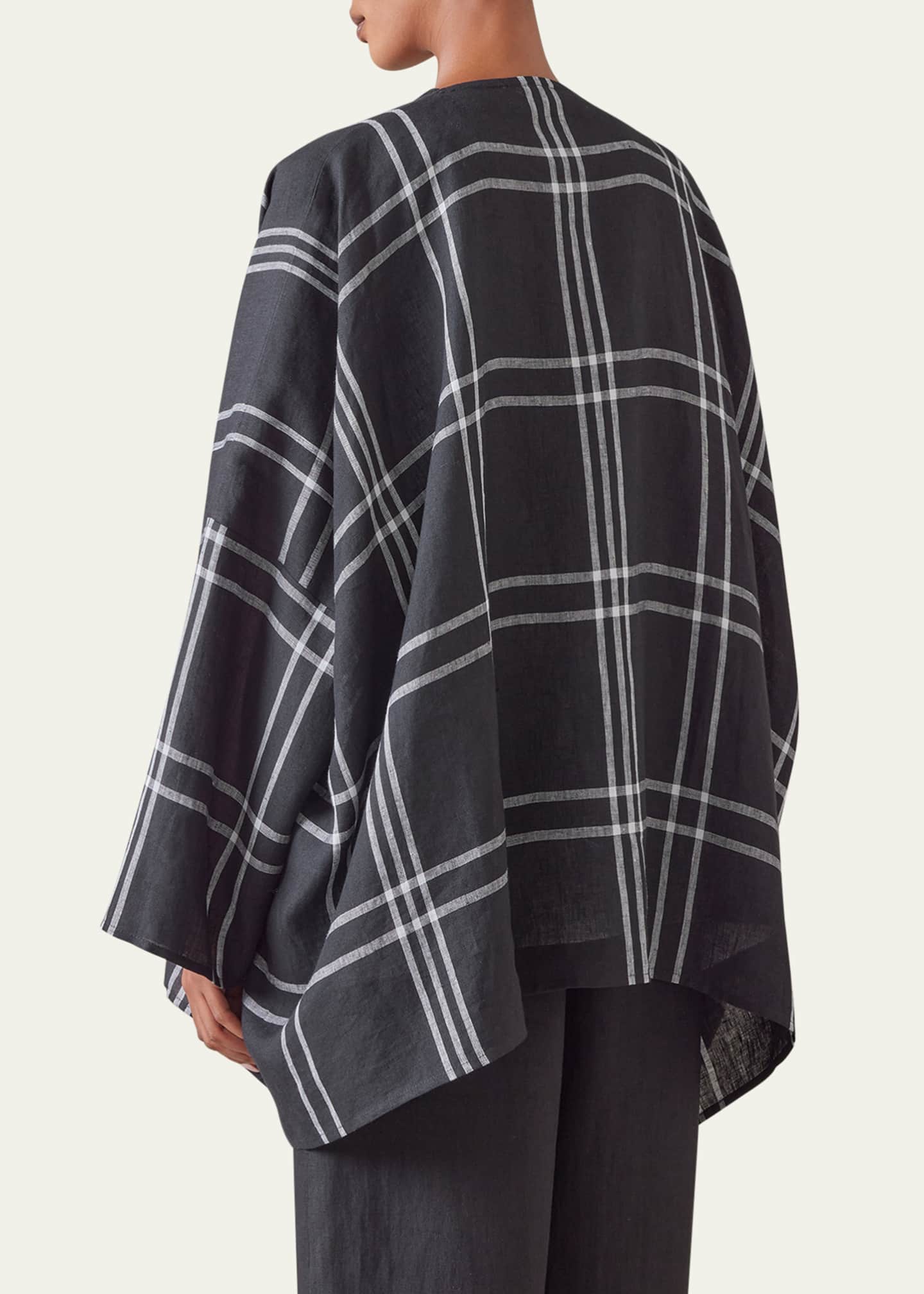 Eskandar Plaid Jacket (Long Length) Image 3 of 5