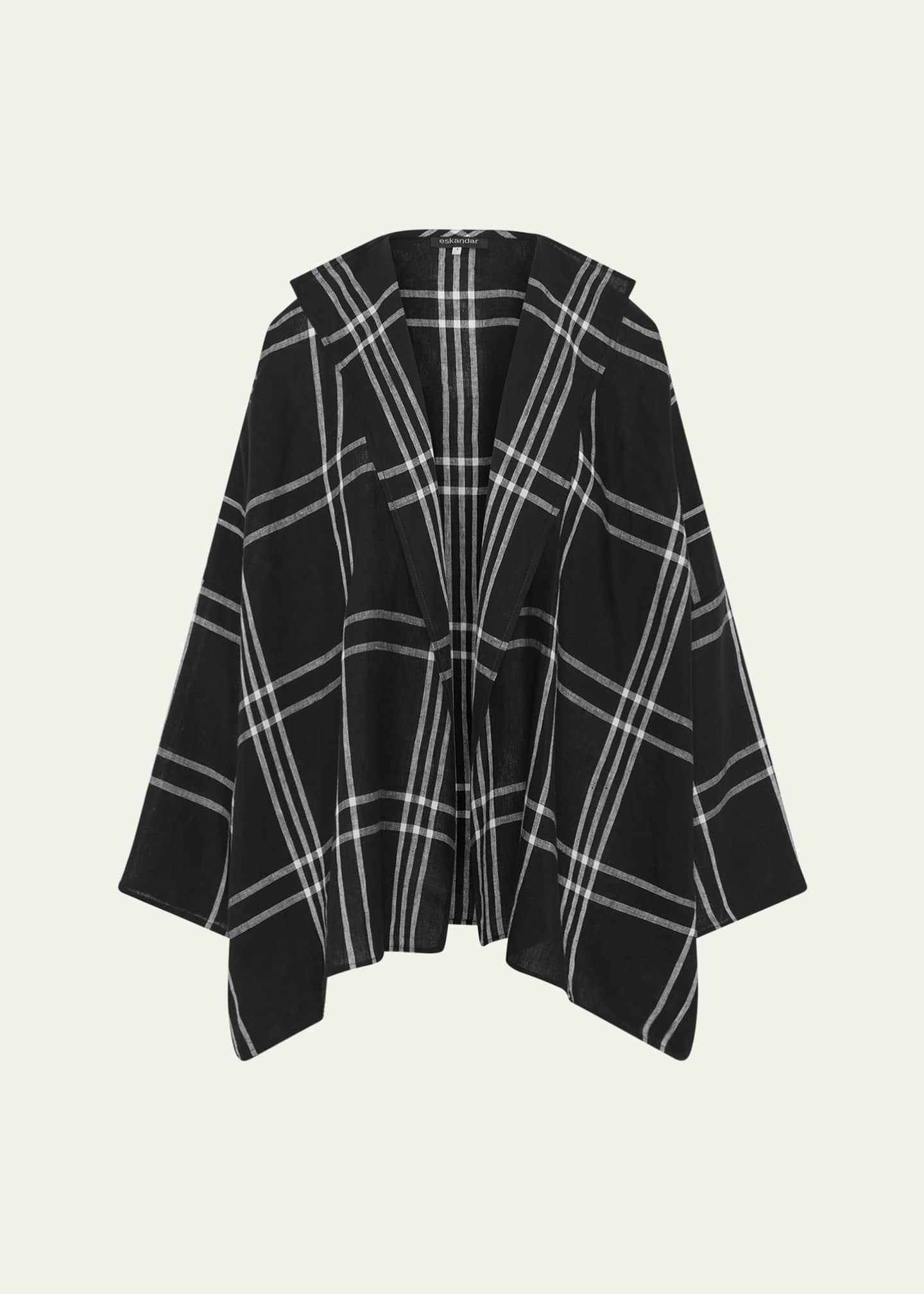 Eskandar Plaid Jacket (Long Length) Image 1 of 5