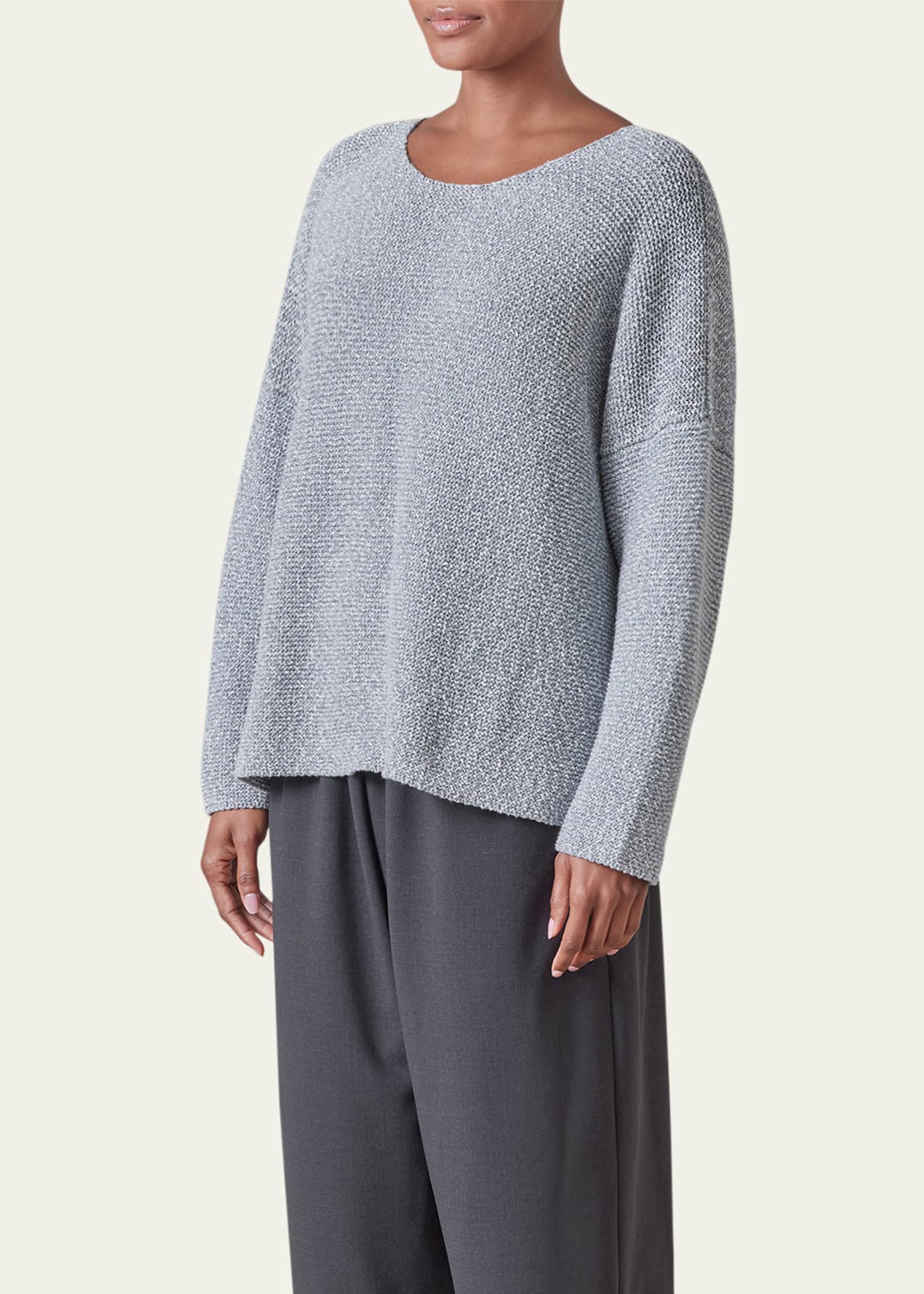 Eskandar Cropped Bateau Sweater Image 2 of 5