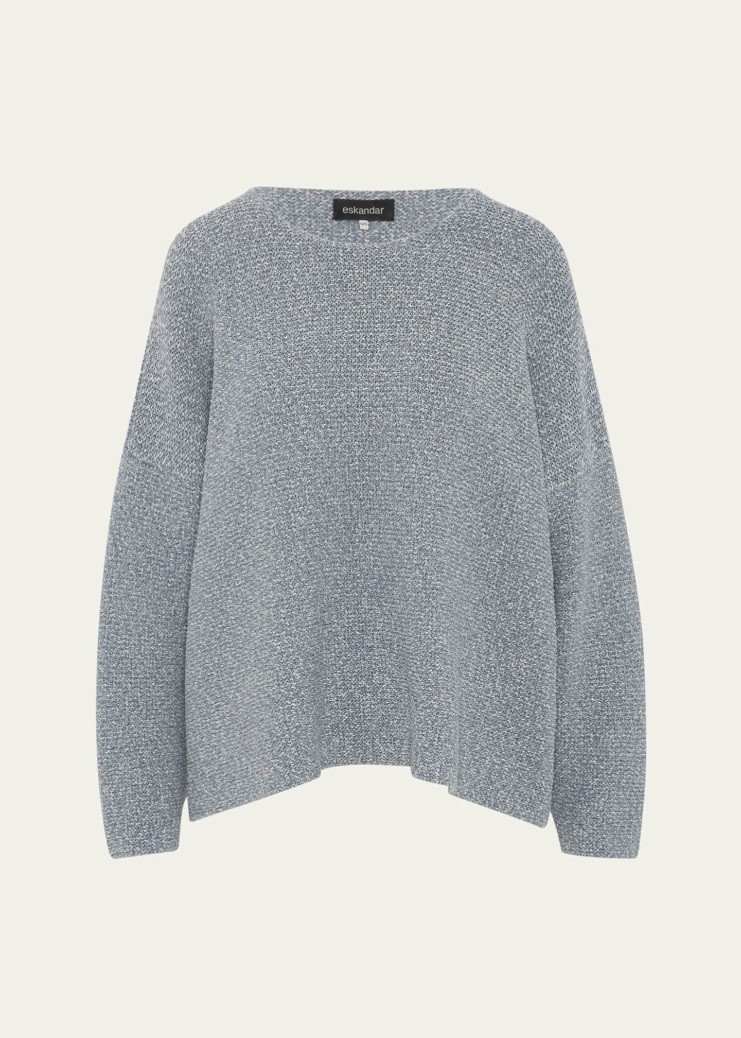 Eskandar Cropped Bateau Sweater Image 1 of 5