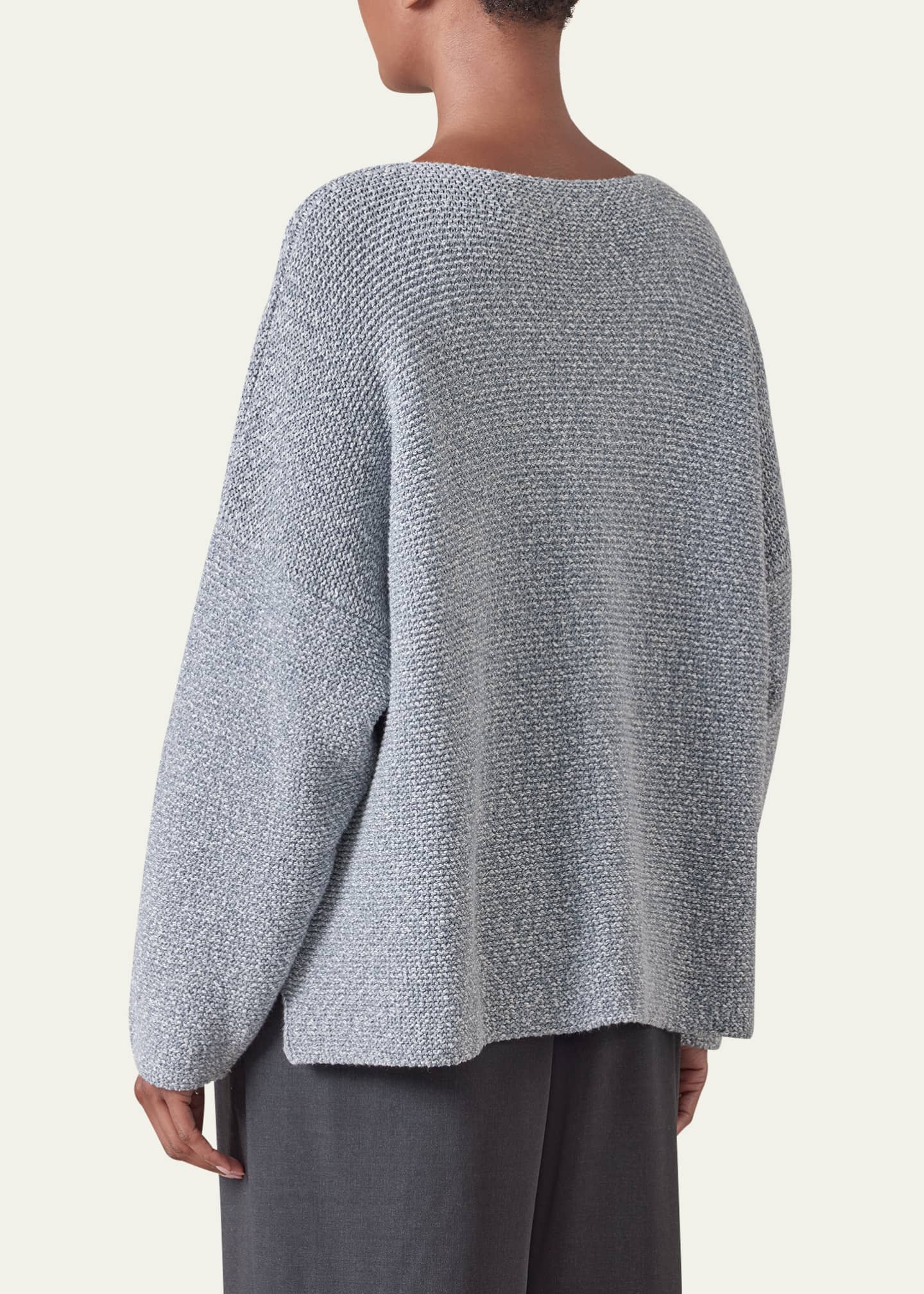 Eskandar Cropped Bateau Sweater Image 5 of 5